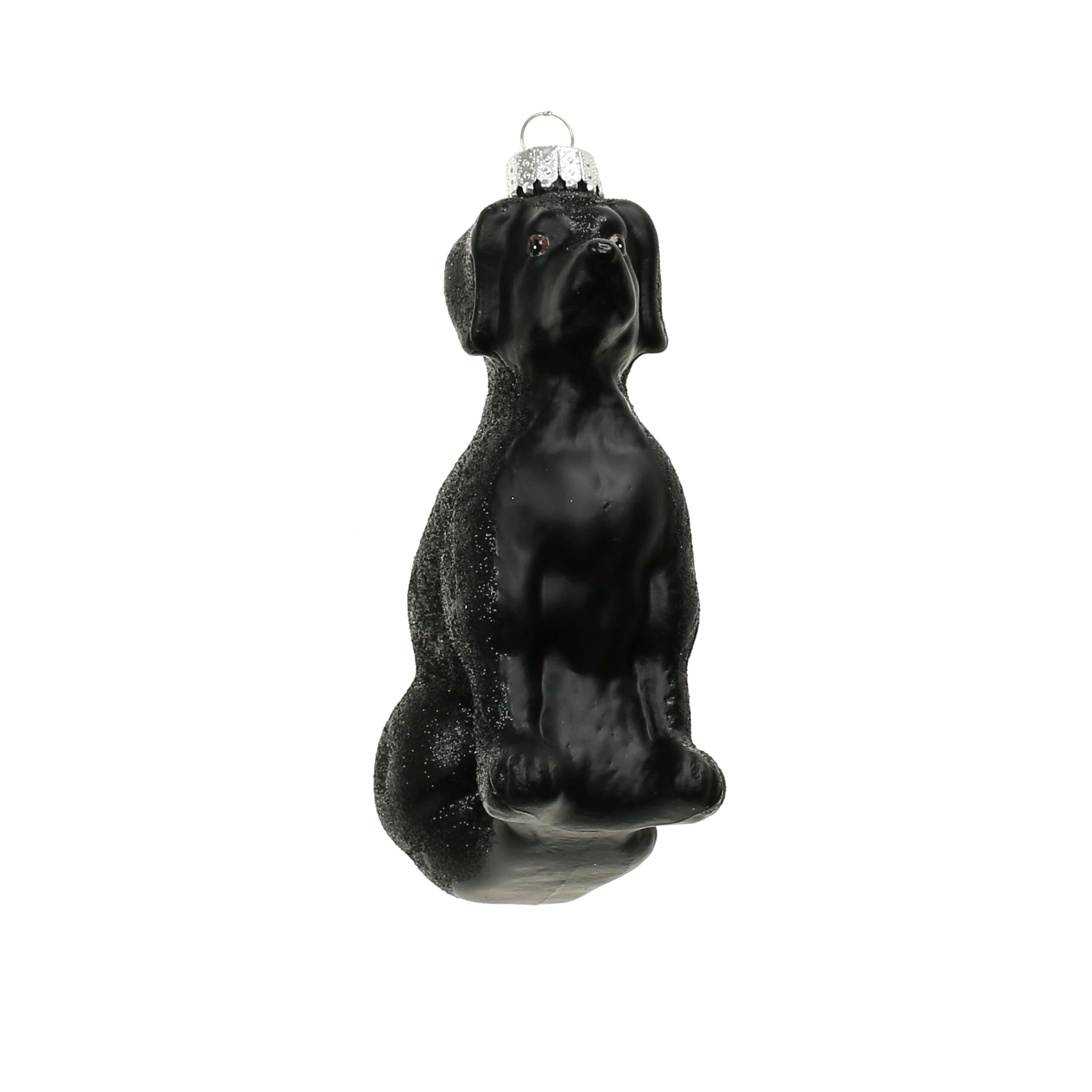 4.25&#x22; Black Dog Glass Ornament by Ashland&#xAE;