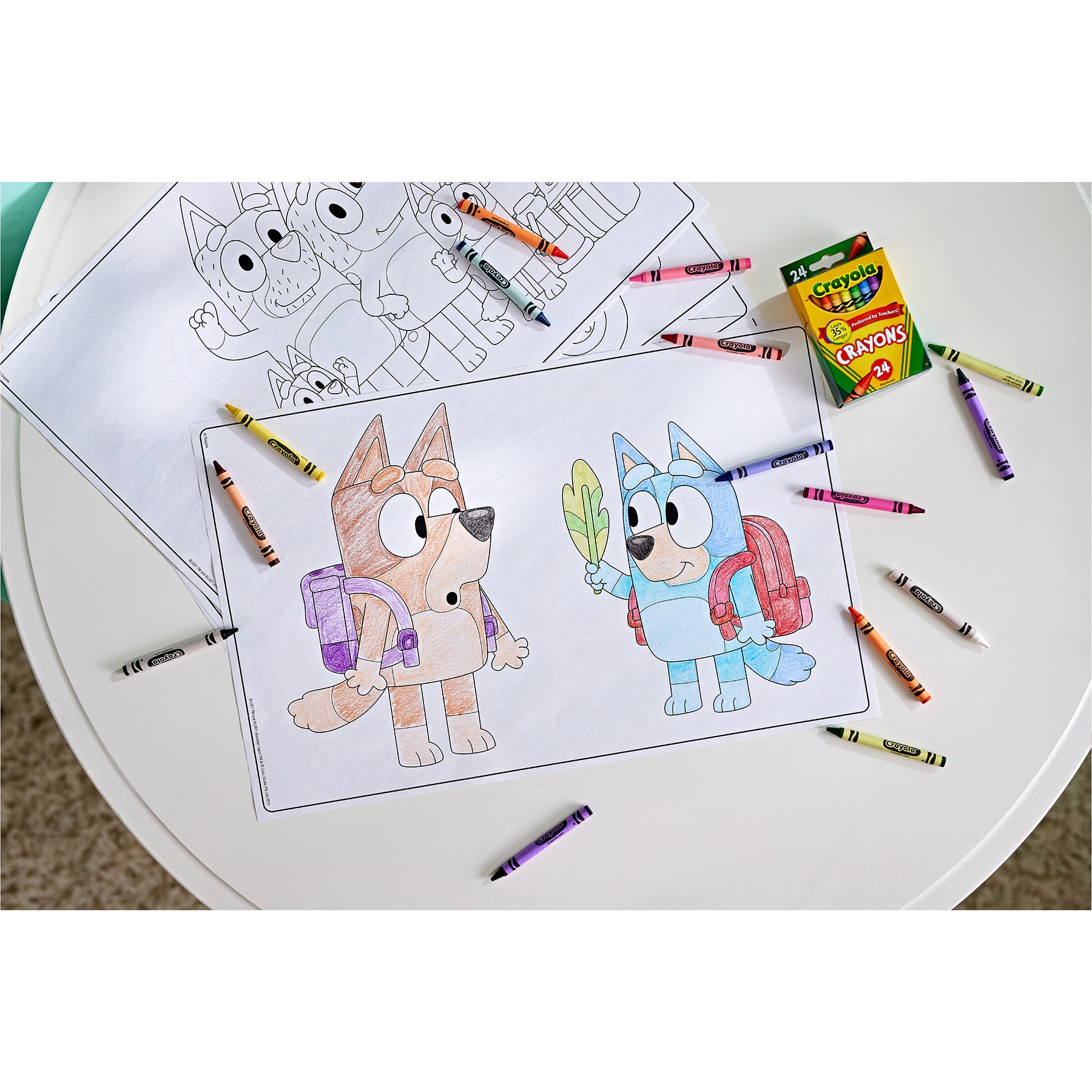 Crayola® Bluey Giant Coloring Pages, 4 Packs of 18