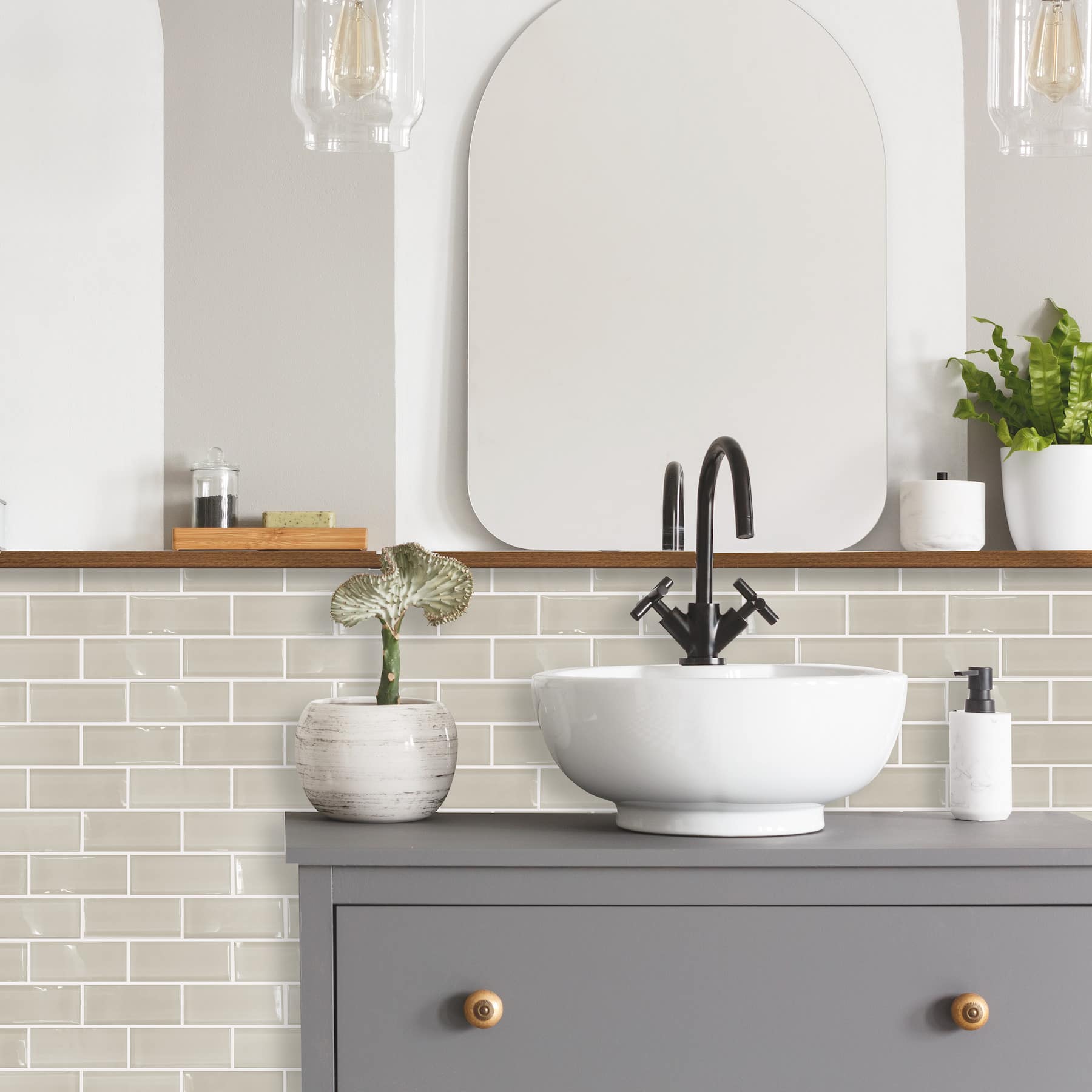 RoomMates Taupe Seaglass Peel & Stick StickTiles®