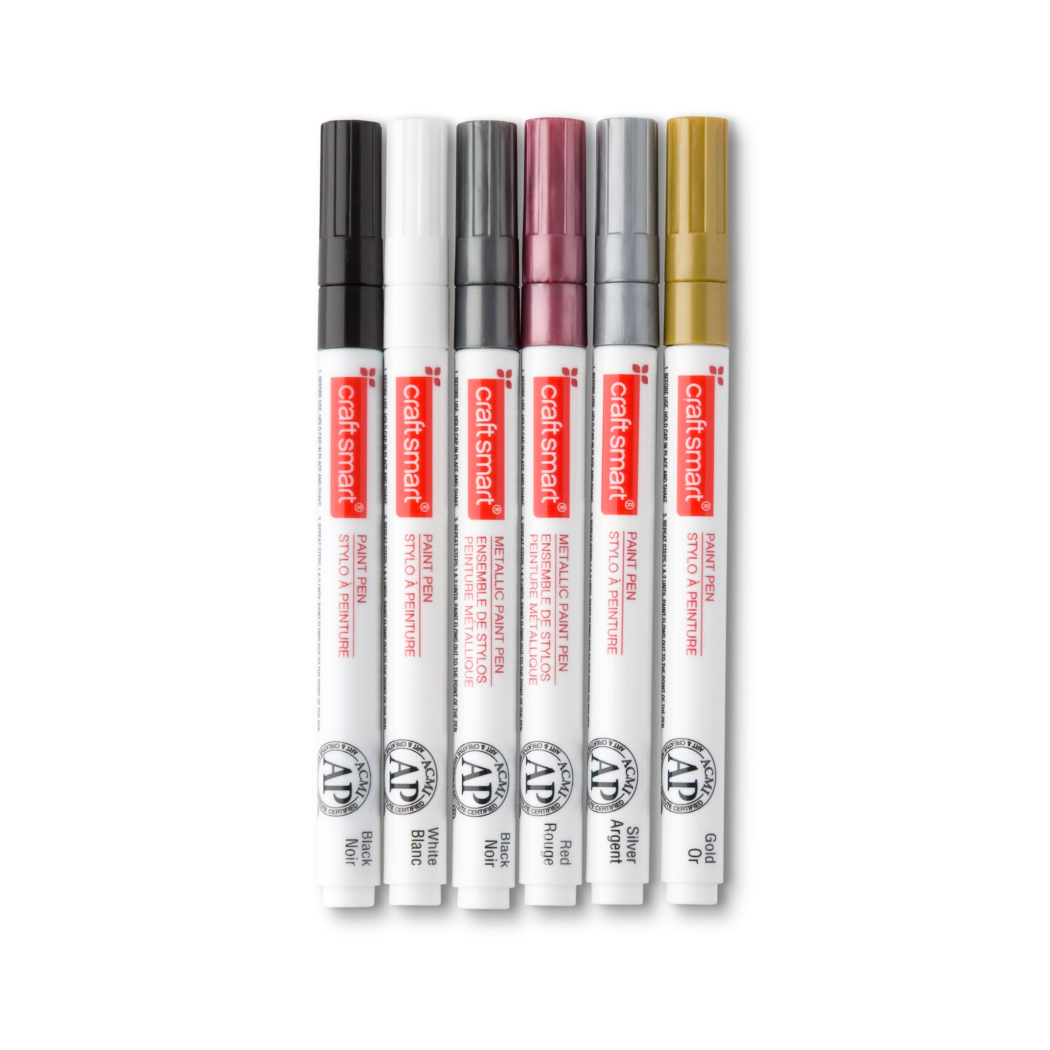 Metallic Medium Line Paint Pen Set by Craft Smart&#xAE;