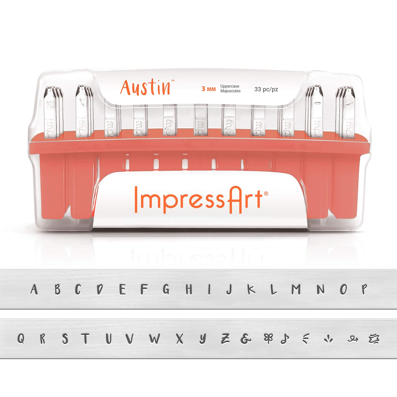 ImpressArt&#xAE; Austin&#x2122; Uppercase Letter Metal Stamp Set