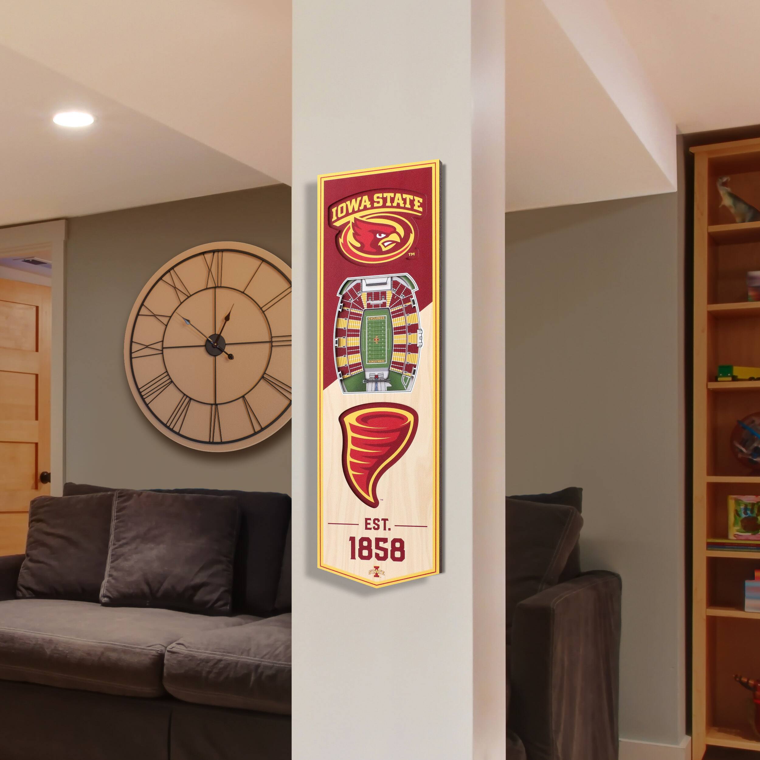 NCAA 6&#x22; x 19&#x22; StadiumView 3D Banner