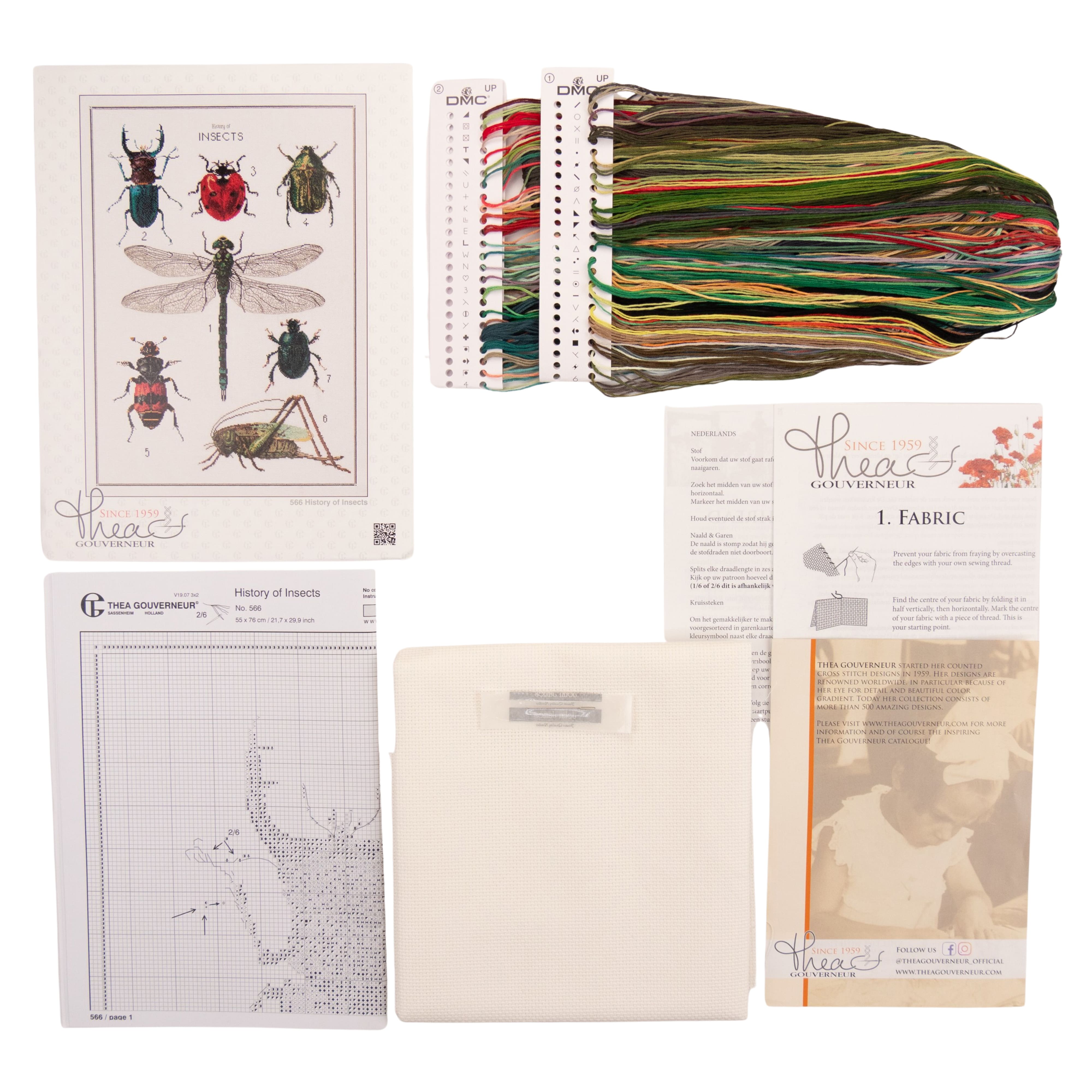 Thea Gouverneur Since 1959® Insects Counted Cross Stitch Kit