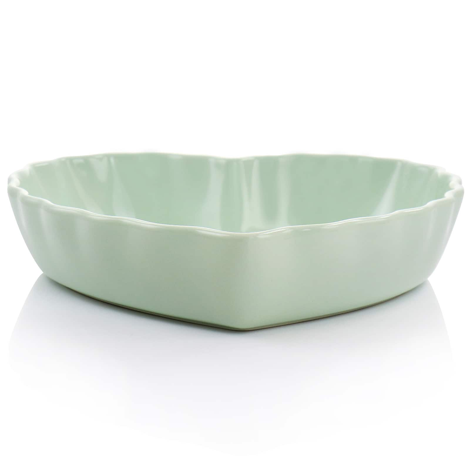 Martha Stewart 11&#x27;&#x27; Mint Heart Shaped Stoneware Cake Pan