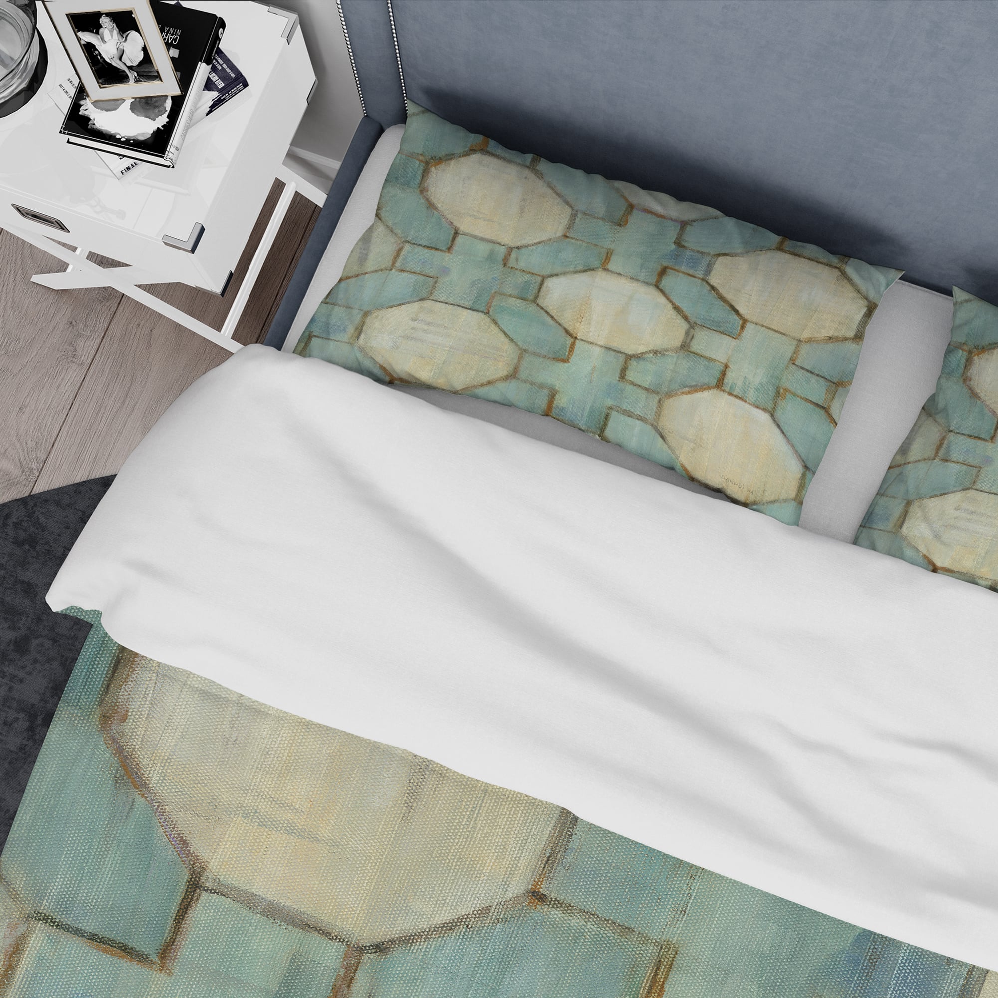 Designart &#x27;Geometric Title Element&#x27; Geometric Bedding Set - Duvet Cover &#x26; Shams