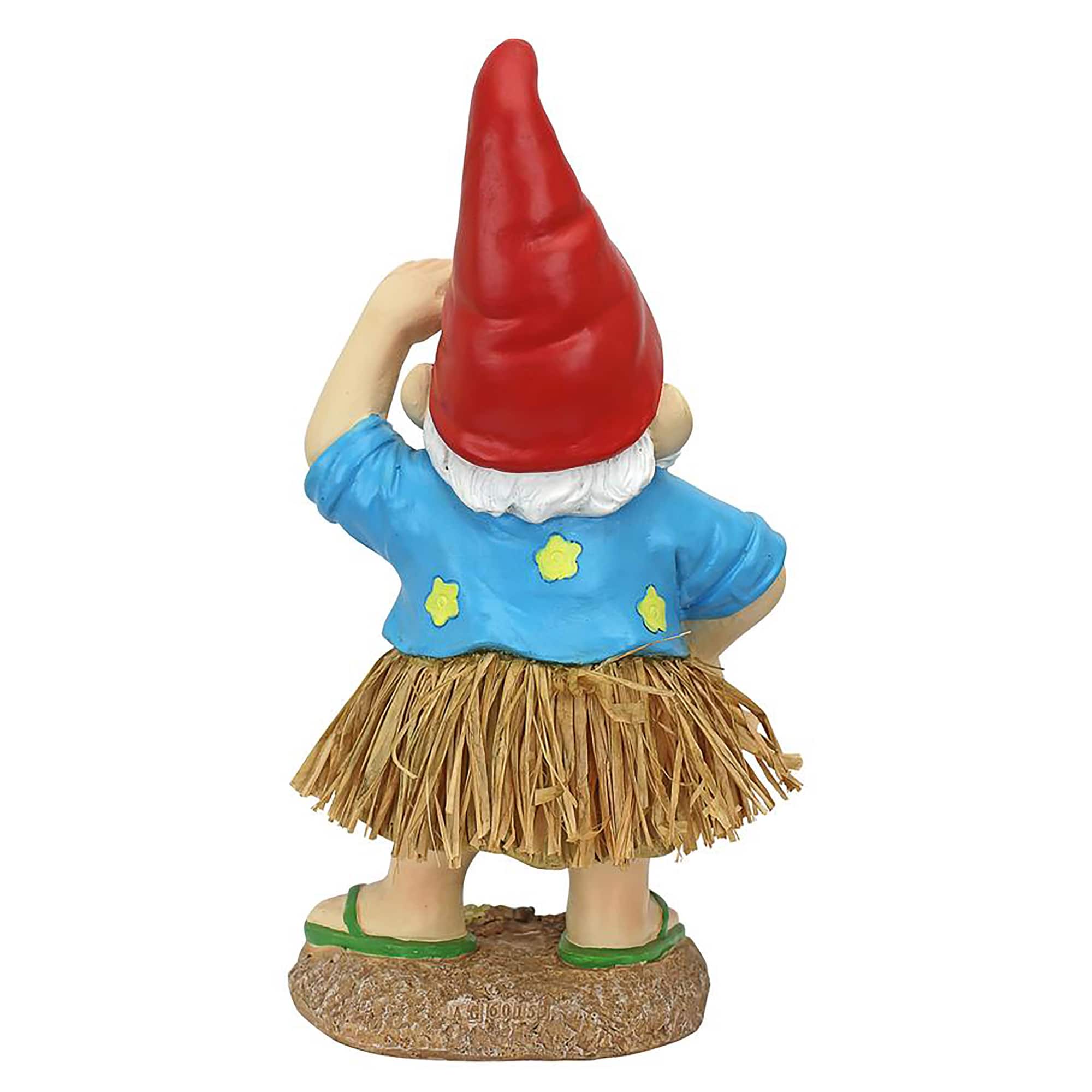Design Toscano 12.5&#x22; Hawaiian Hank Grass Skirt Gnome Statue