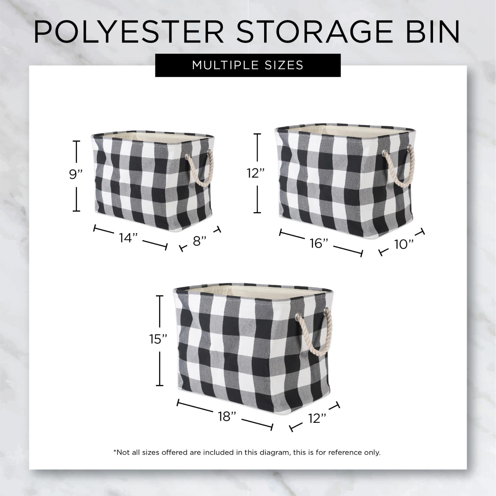 DII® Large Rectangle Lattice Polyester Bin