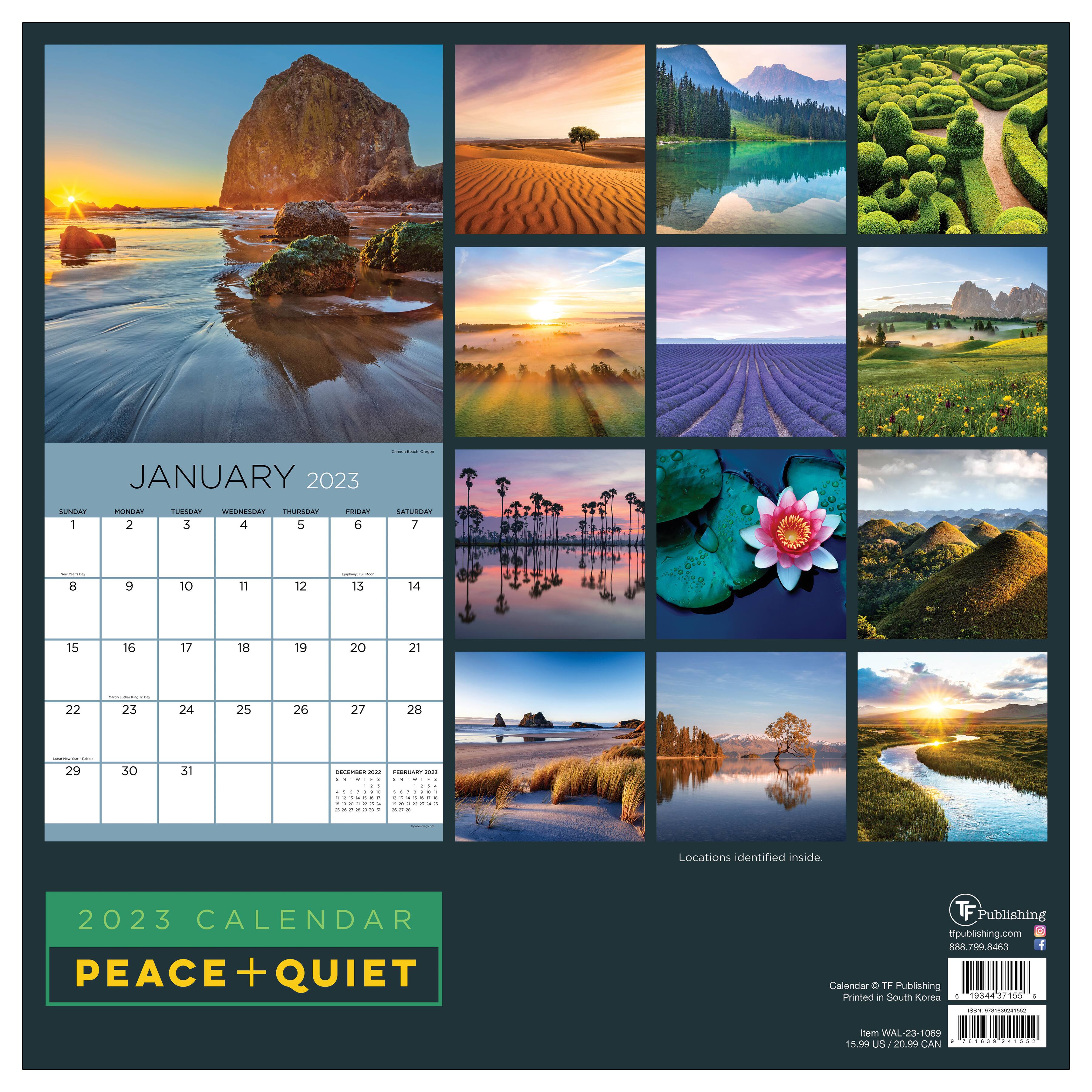 TF Publishing 2023 Peace & Quiet Wall Calendar | Wall Calendars | Michaels