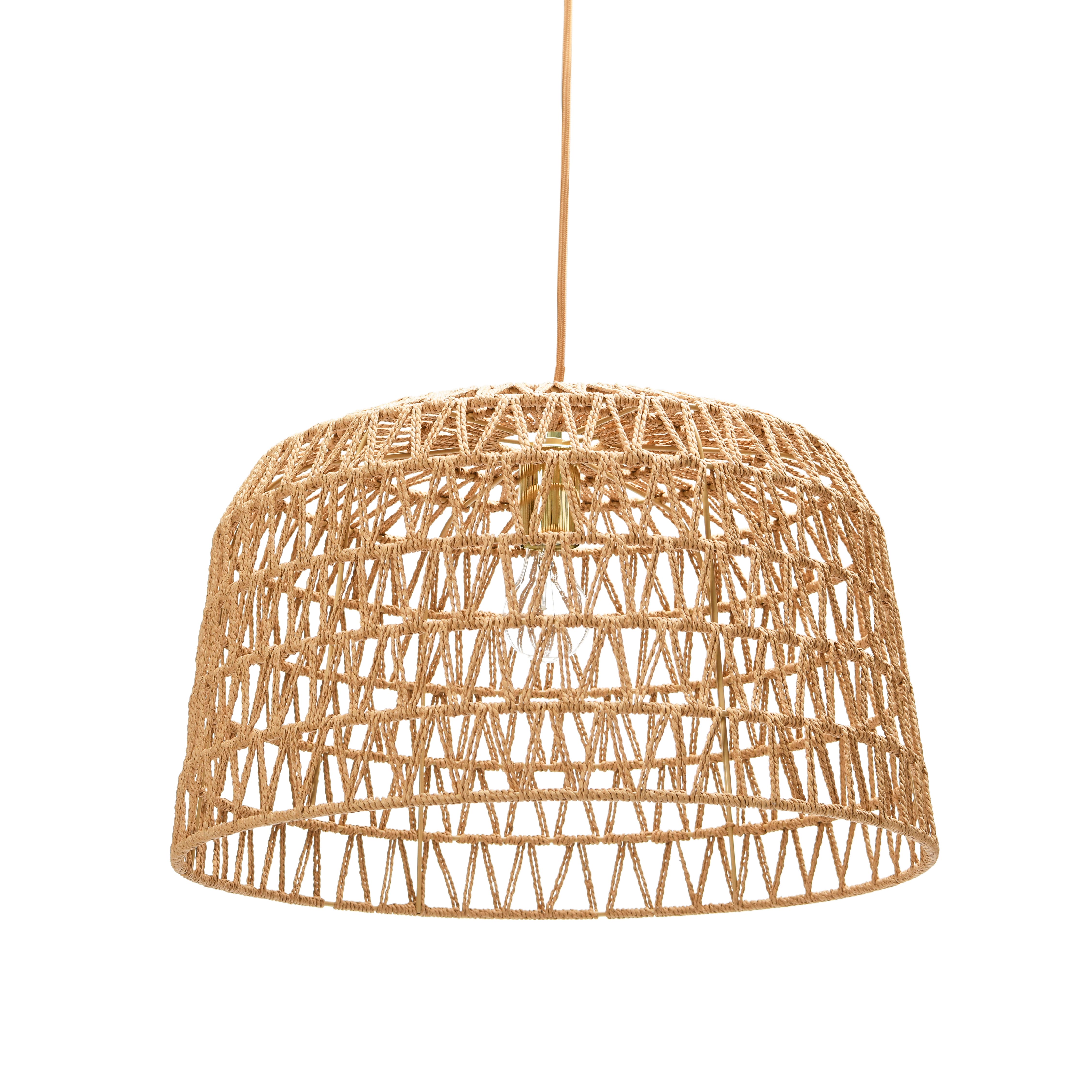 Hello Honey® 19.5" Natural Woven Pendant Lamp