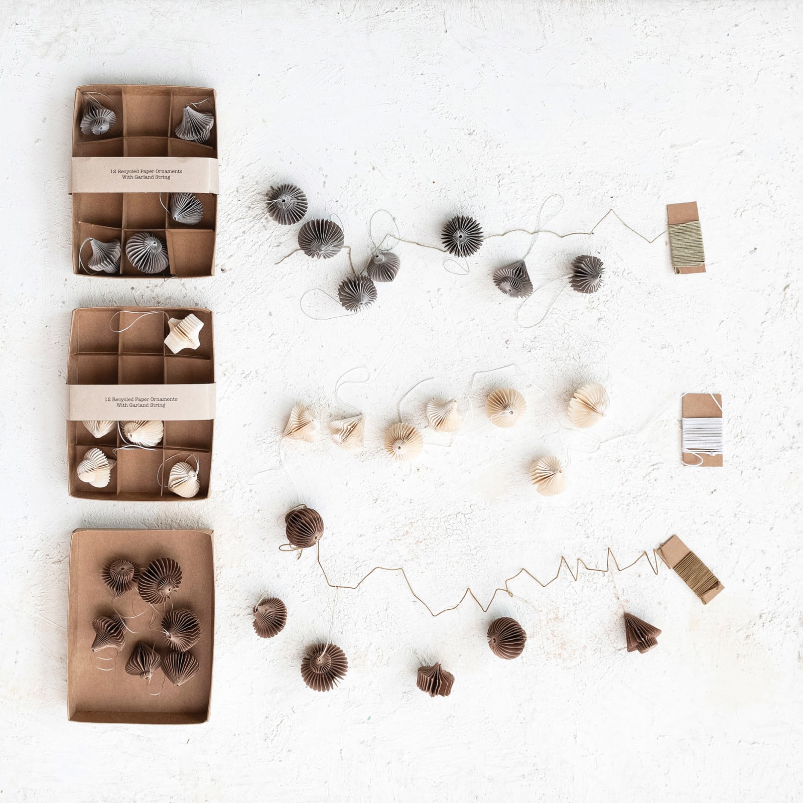 Hello Honey 1.5&#x22; Cream Decorative Paper Folding Honeycomb Ornaments, 12ct.