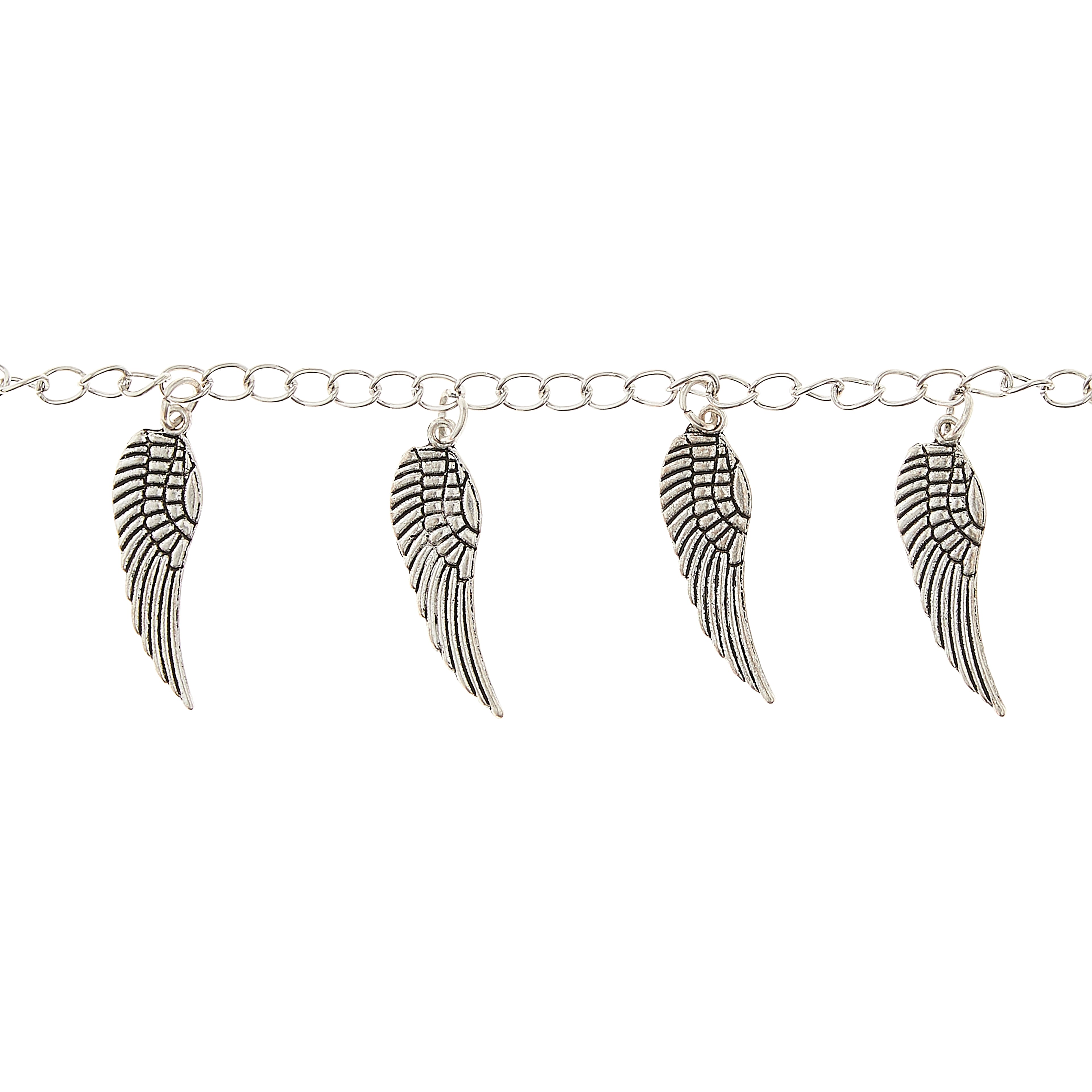 Antique Silver Wing Beads, 30mm by Bead Landing&#x2122;