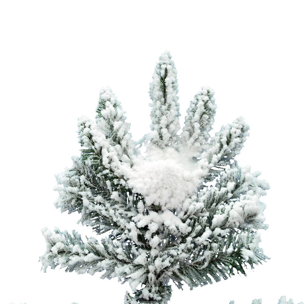 7.5ft. Unlit Slim Flocked Utica Fir Artificial Christmas Tree