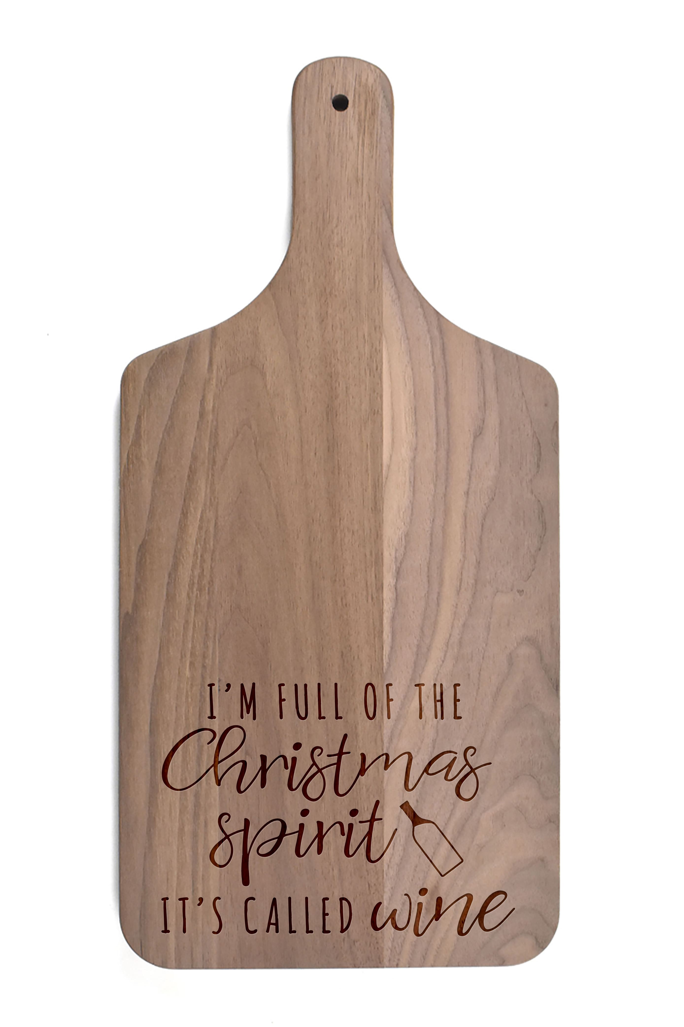 17 Mrs. Claus' Christmas Kitchen Walnut Paddle Cutting Board