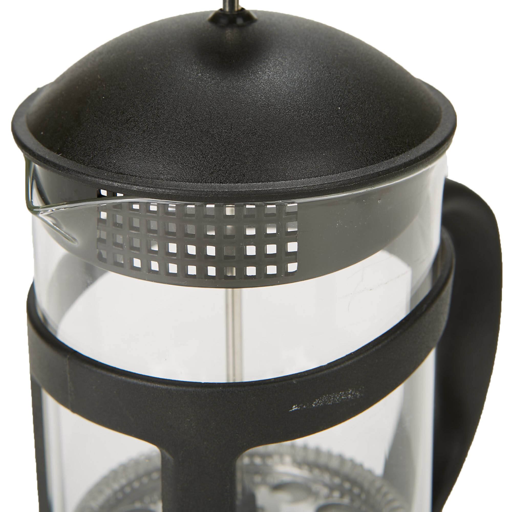 Mind Reader Black French Press Glass Coffee Maker With Stainless Steel
