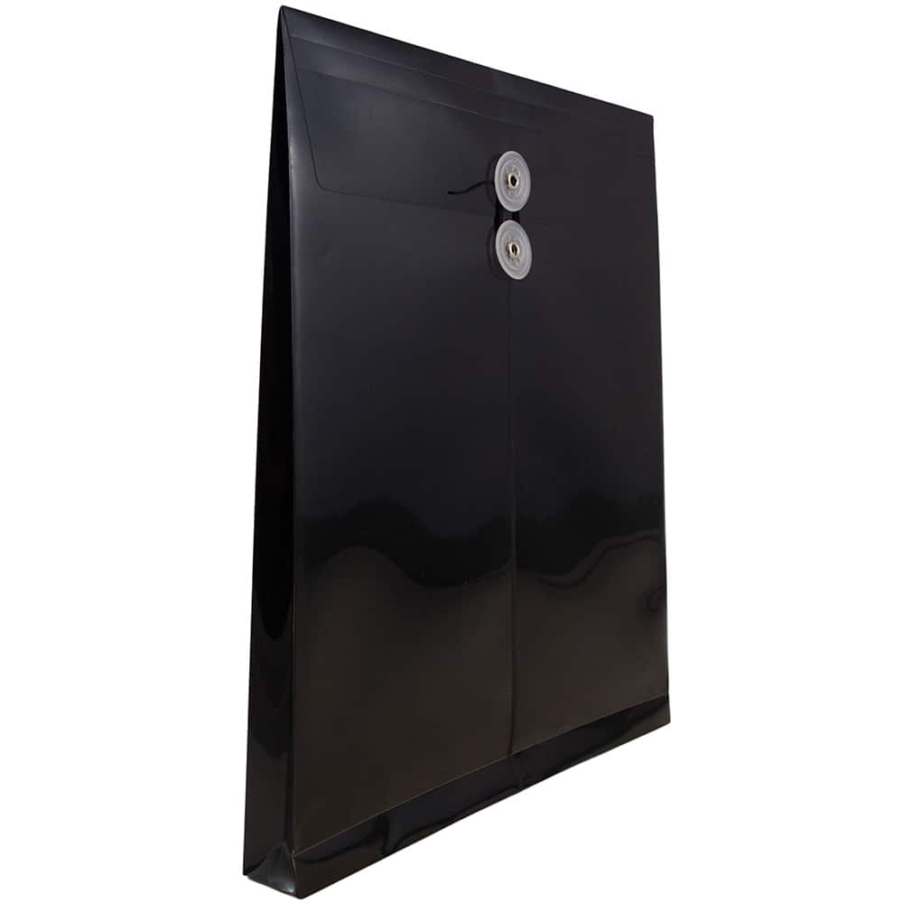 JAM Paper Letter Size Plastic Envelopes with Button & String Tie Closure, 12ct.