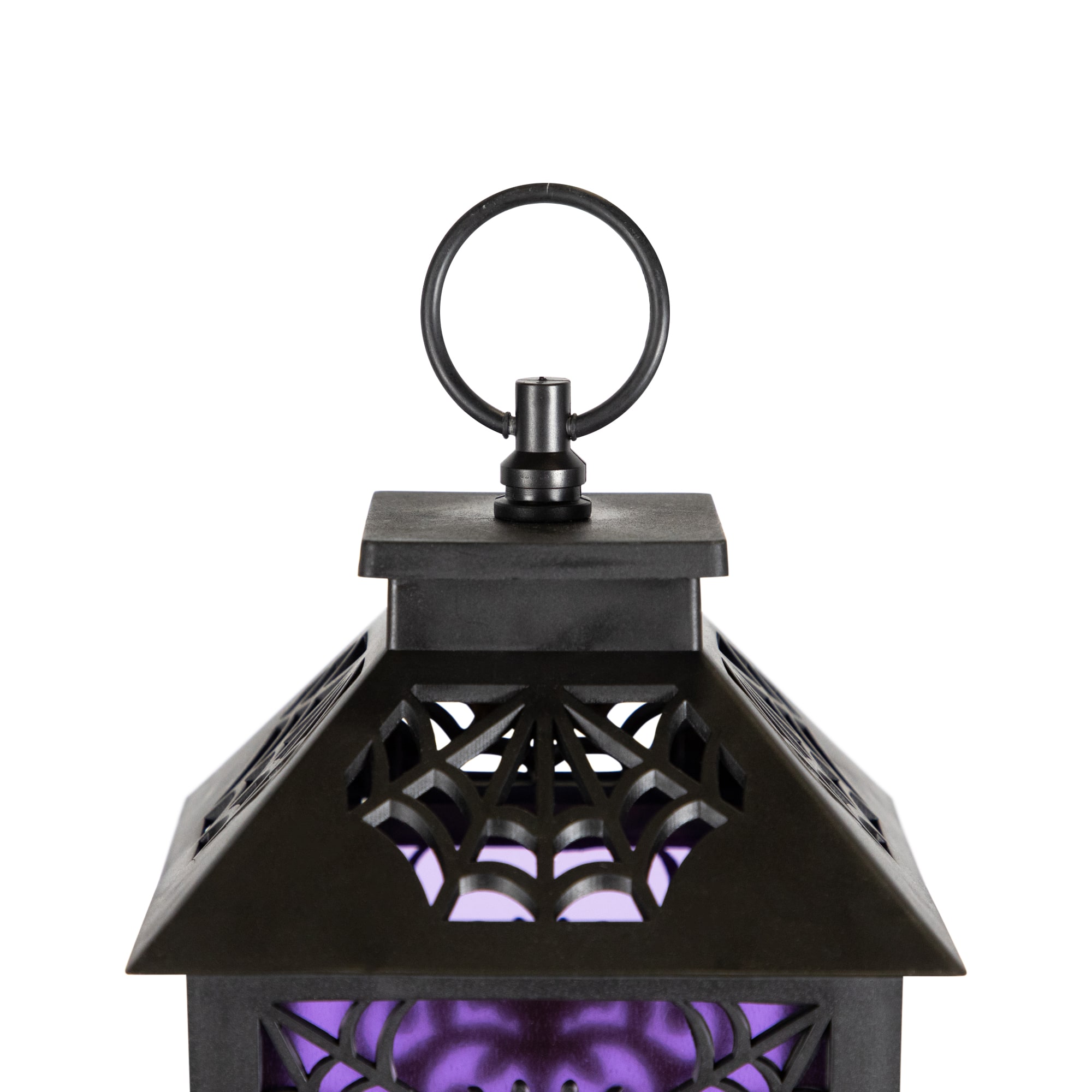 11" Black Bats Happy Halloween LED Candle Lantern