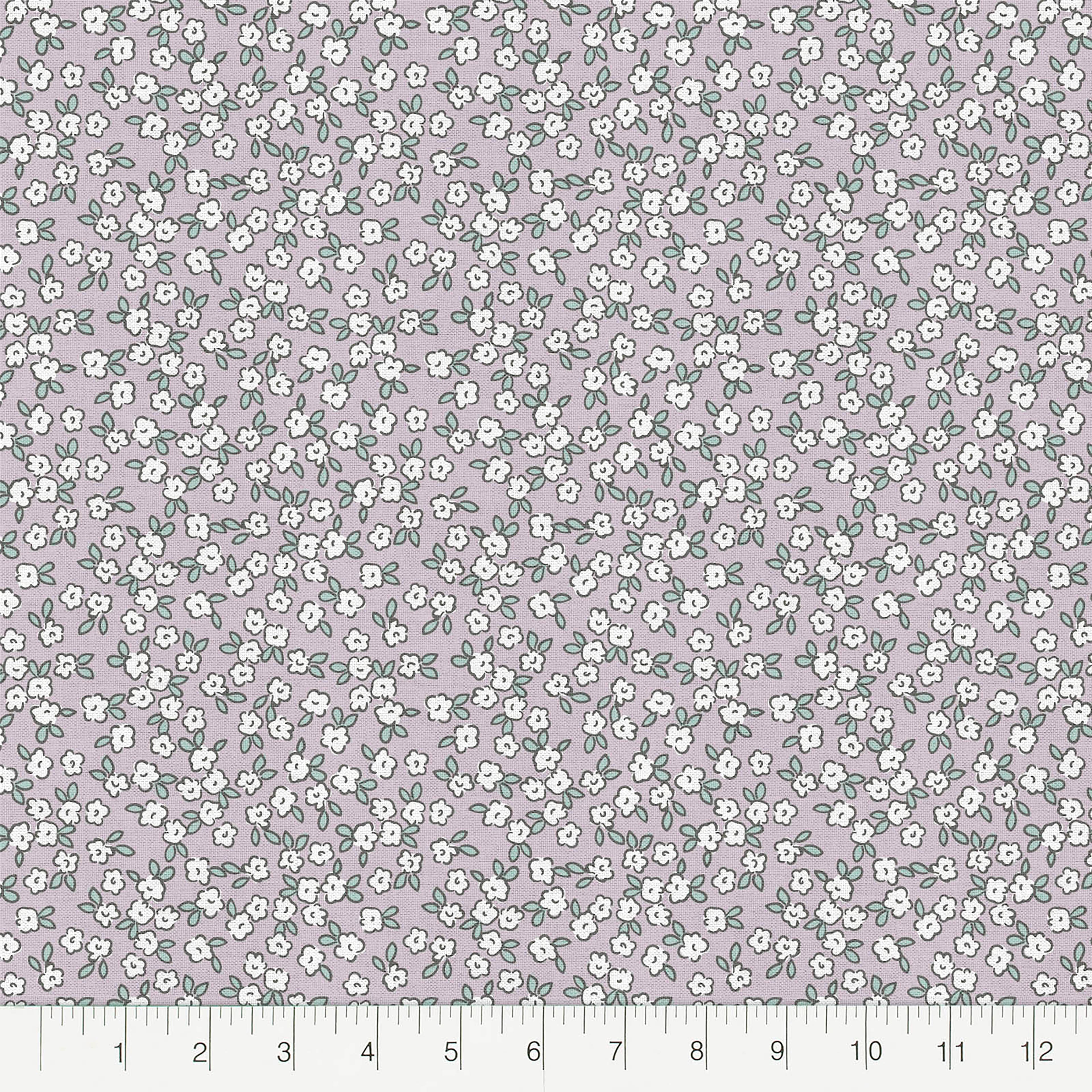 Fabric Editions Purple Peekaboo Blooms Cotton Fabric
