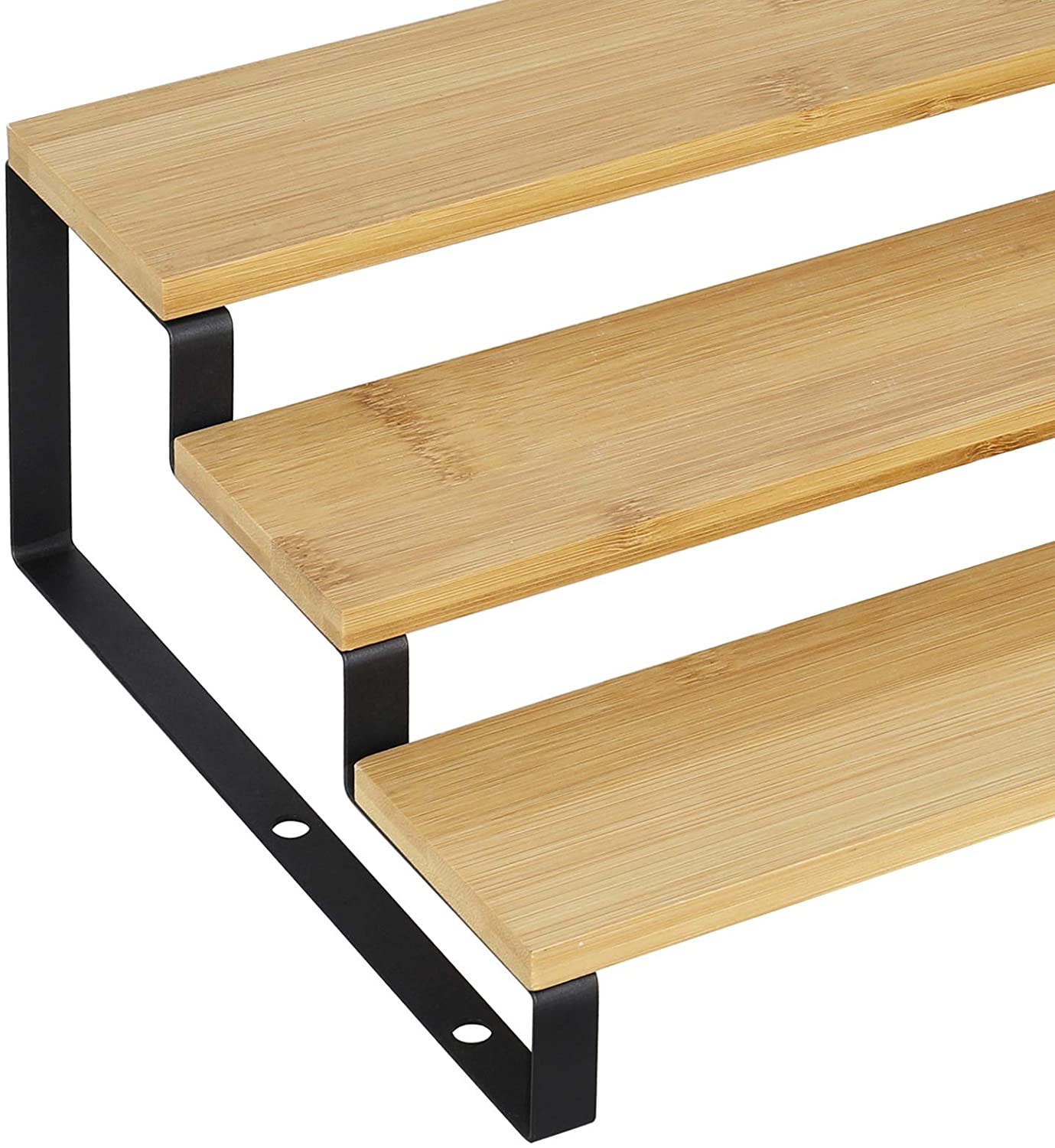 Natural 3-Tier Expandable Step Spice Rack for Kitchen Cabinet, 4ct.