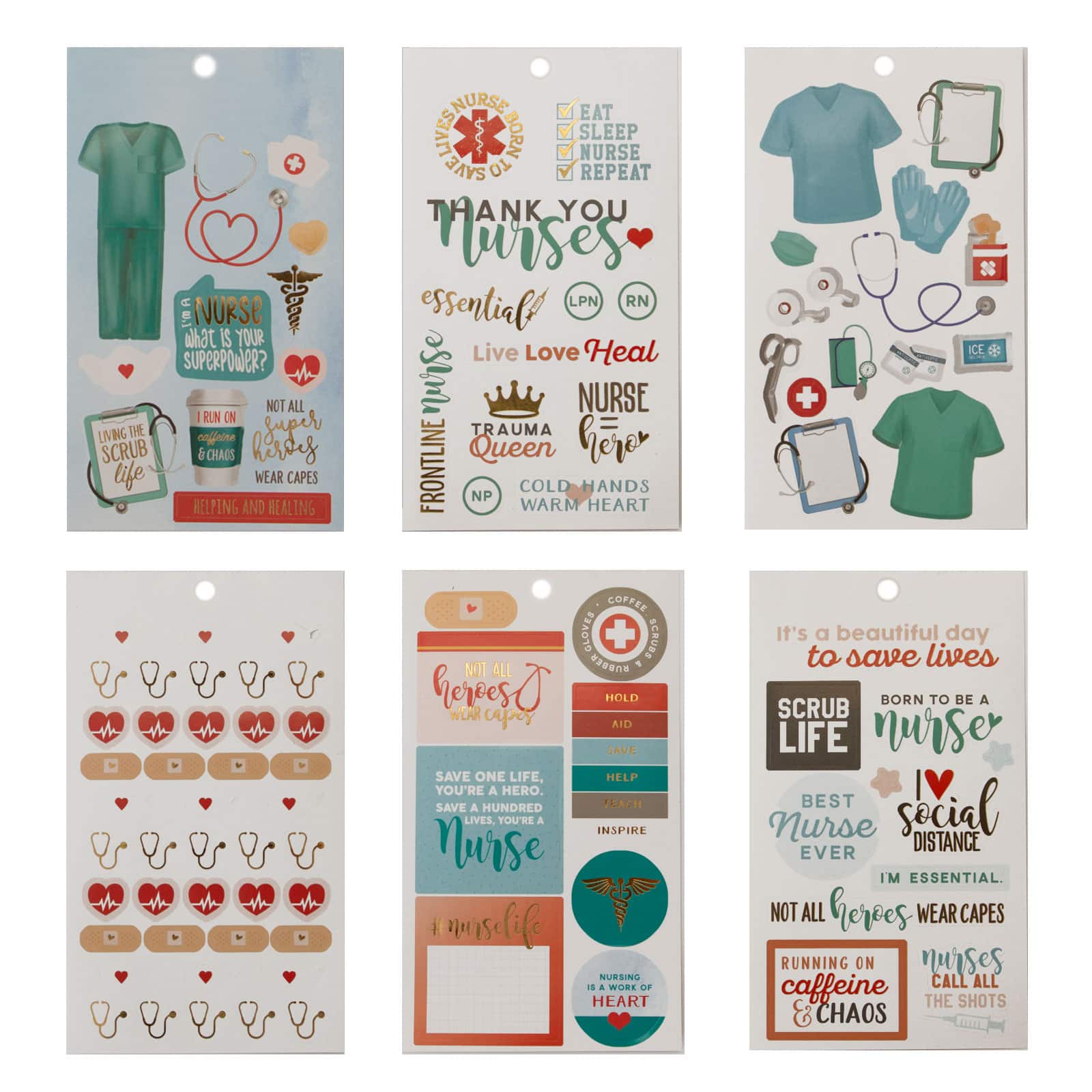 12 Pack: Nurse Stickers by Recollections™
