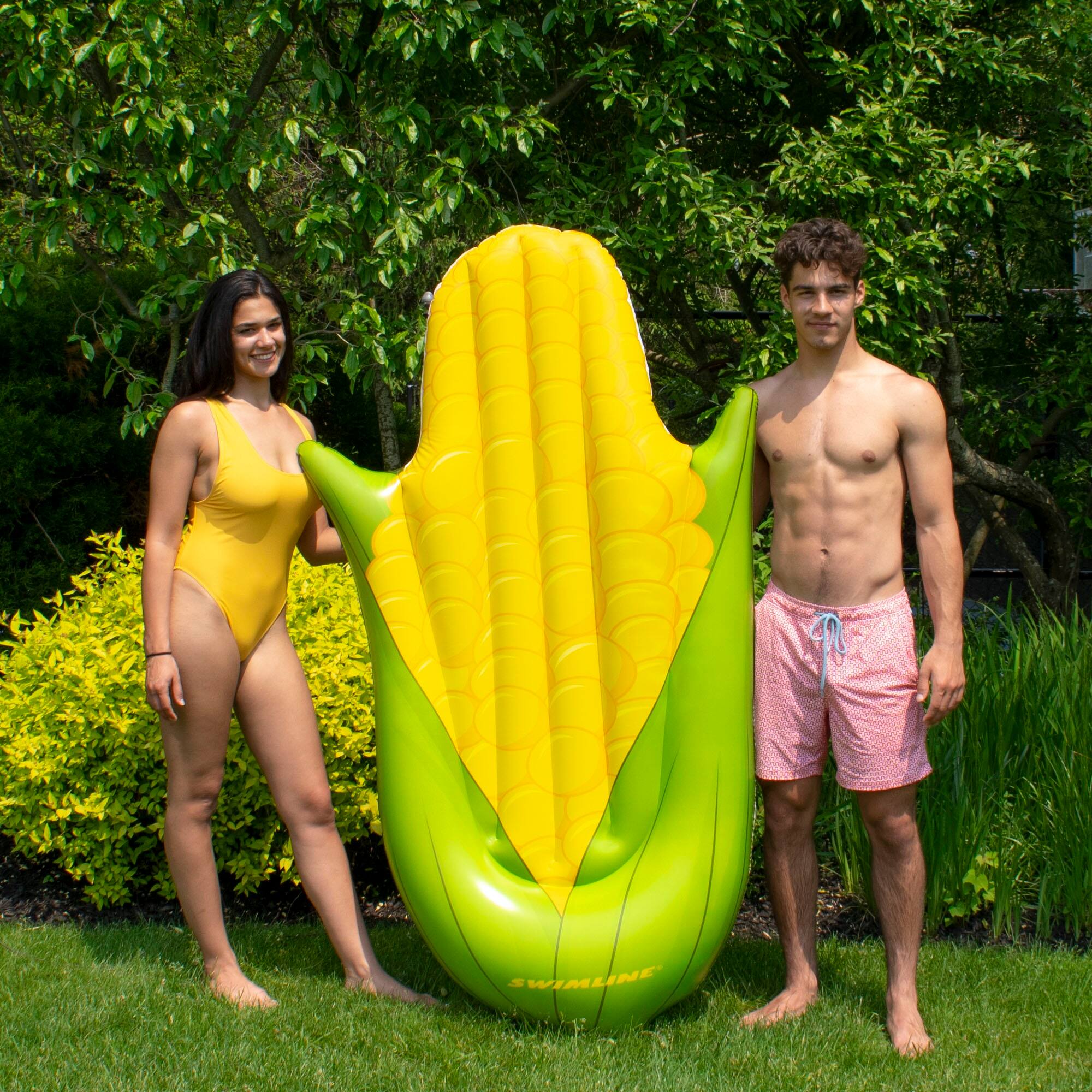 68" Green & Yellow Corn on the Cob Swimming Pool Float