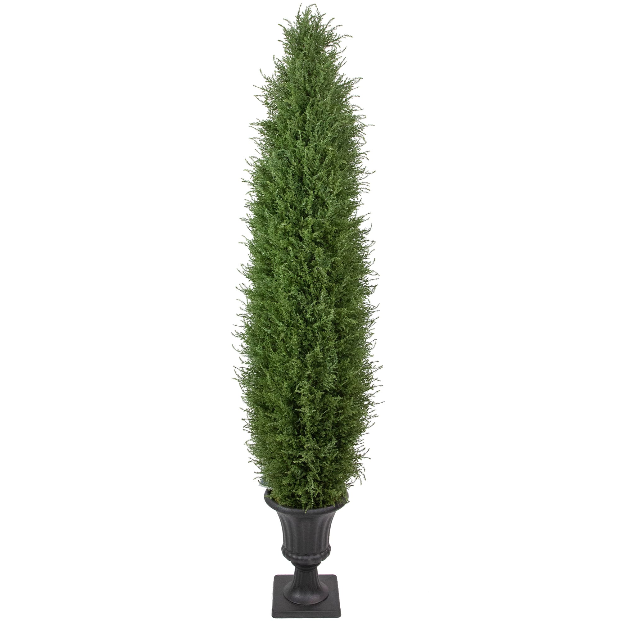 5ft. Unlit Artificial Cedar Pine Arborvitae Tree in Urn Style Pot
