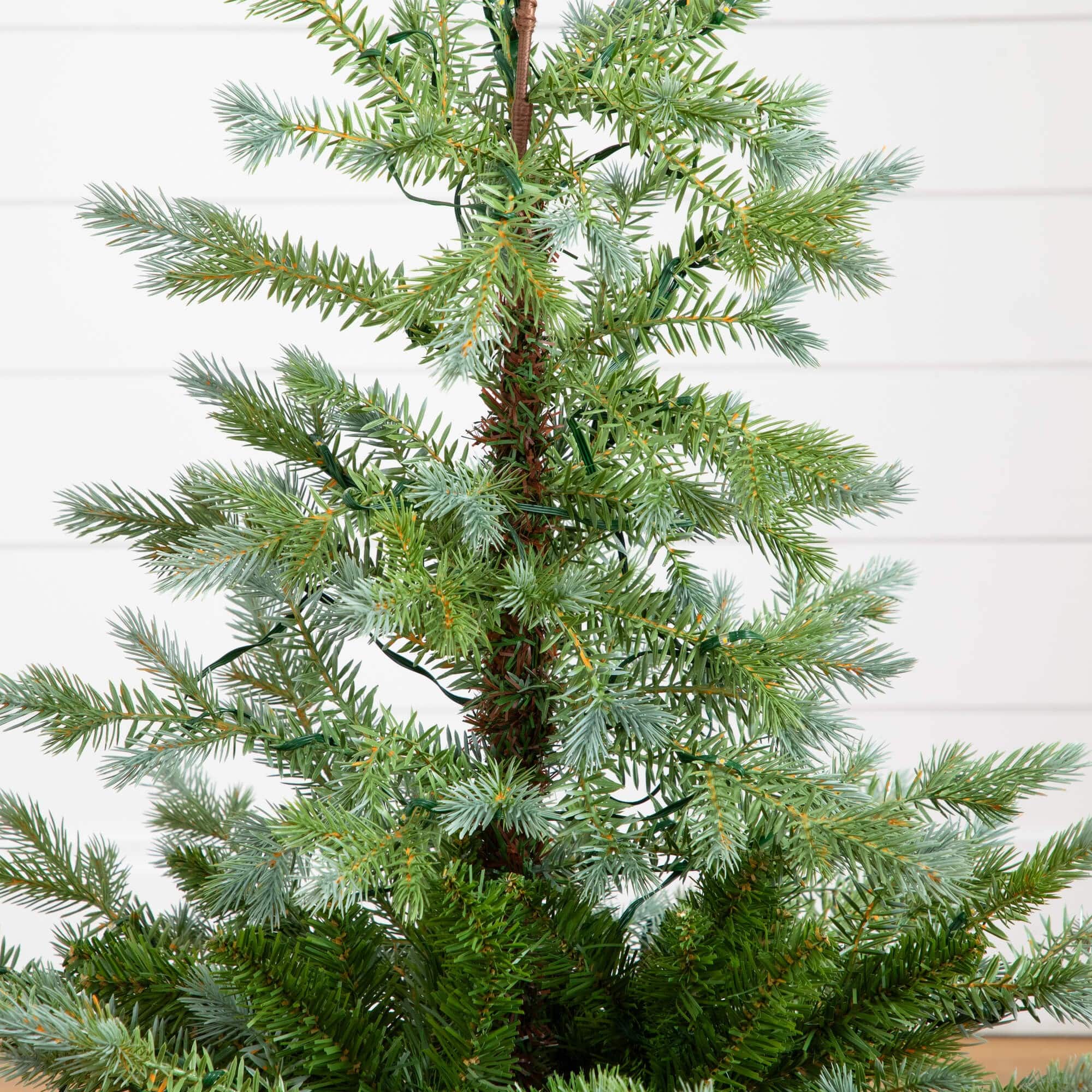 3ft. Pre-Lit Artificial Christmas Tree in Jute Wire Planter with 30 Warm White LED Lights