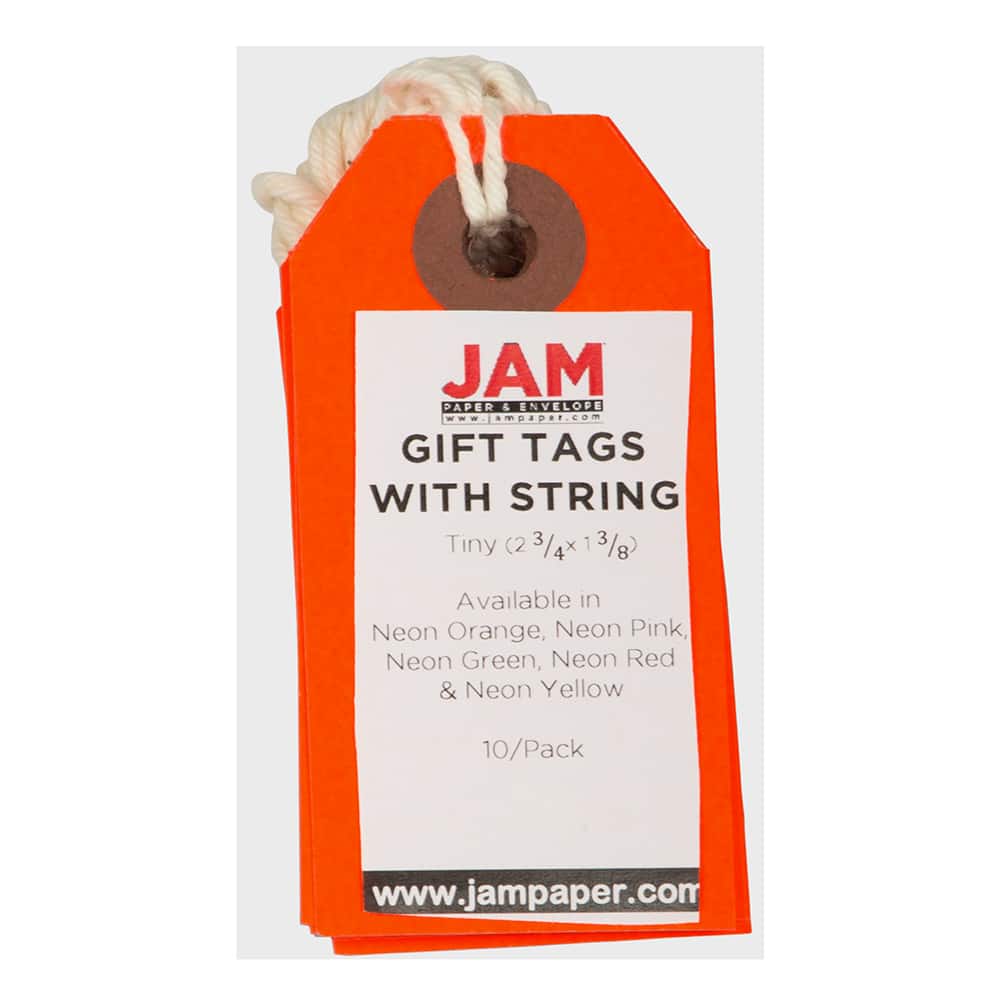 JAM Paper Tiny Gift Tags with String, 100ct.