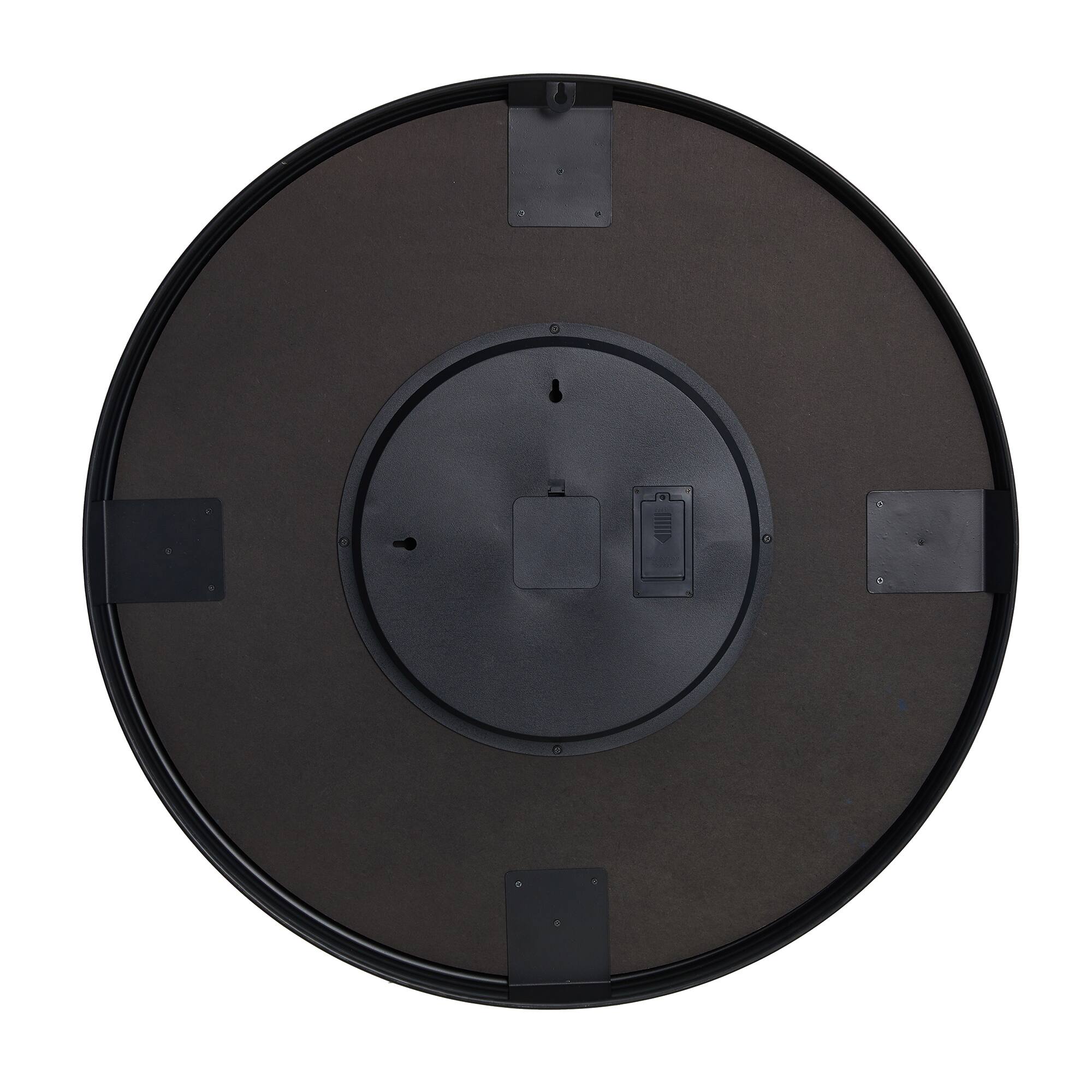 Glitzhome&#xAE; 27.5&#x22; Oversized Vintage Round Black Gear Clock