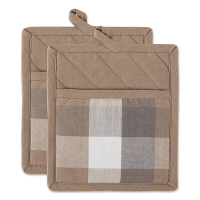 DII® Tri Color Check Potholder Set | Michaels