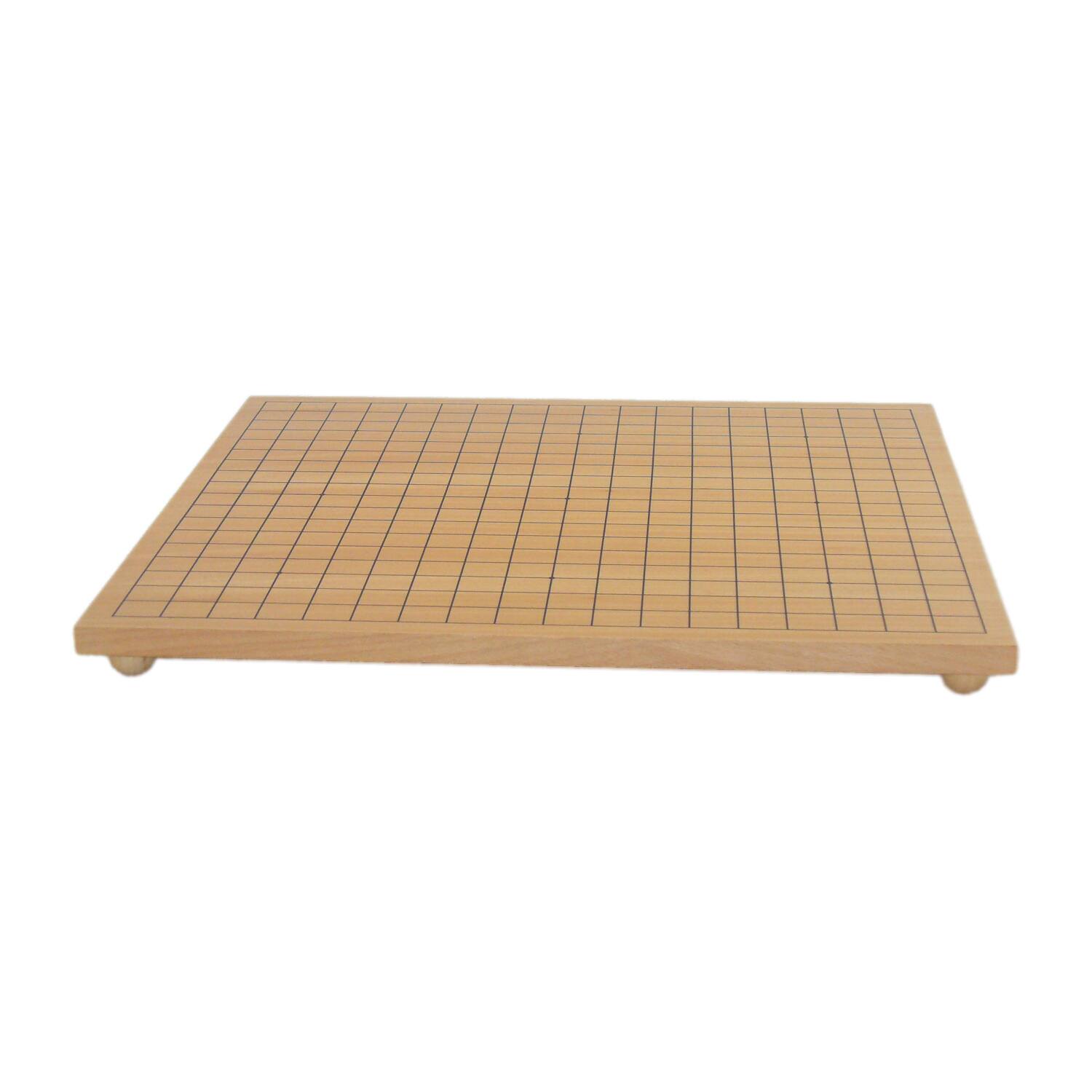 Maple Wood Veneer Go Board with Wooden Ball Feet
