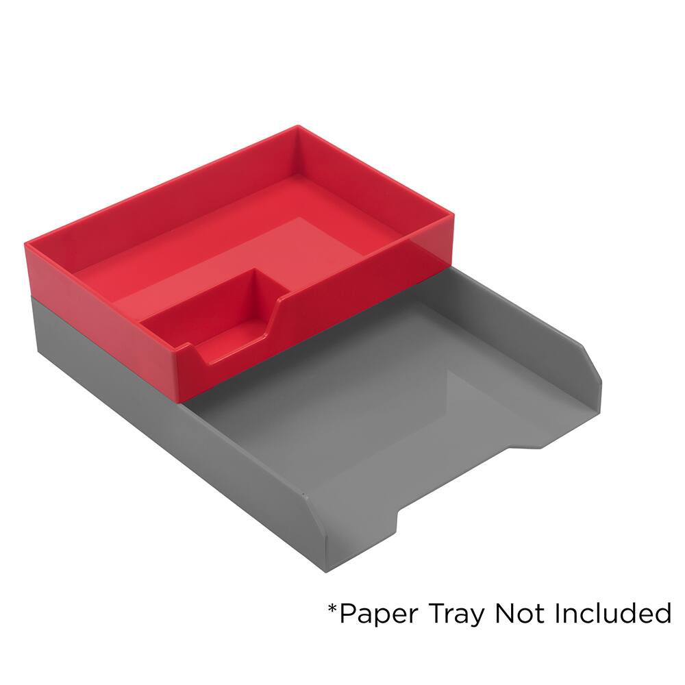 JAM Paper Red Stackable Office Supply Tray