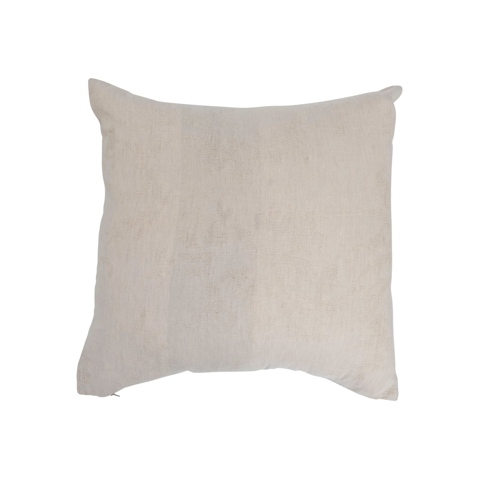 Cream Woven Jacquard Pillow