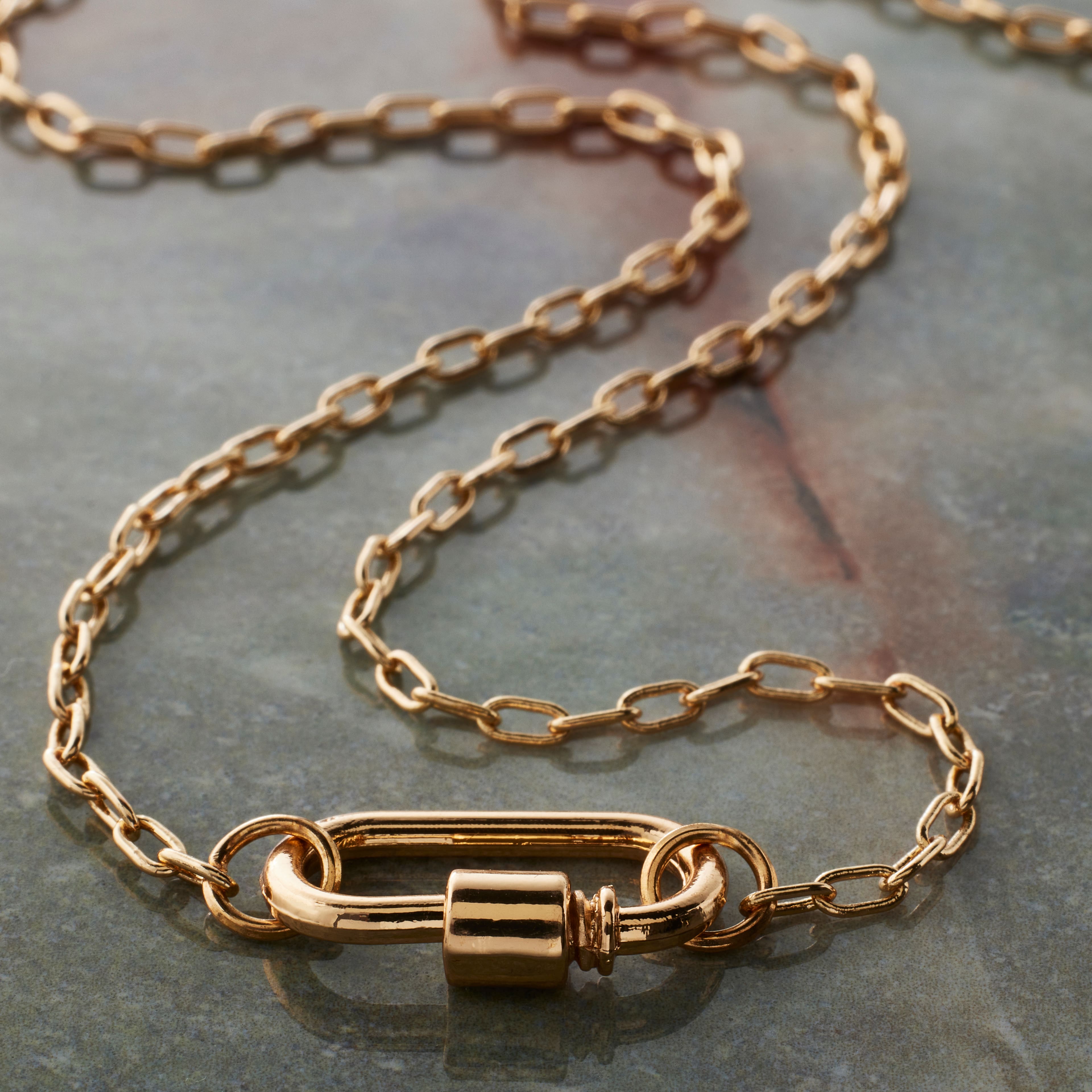 12 Pack: 18" Gold Paperclip Necklace by Bead Landing™