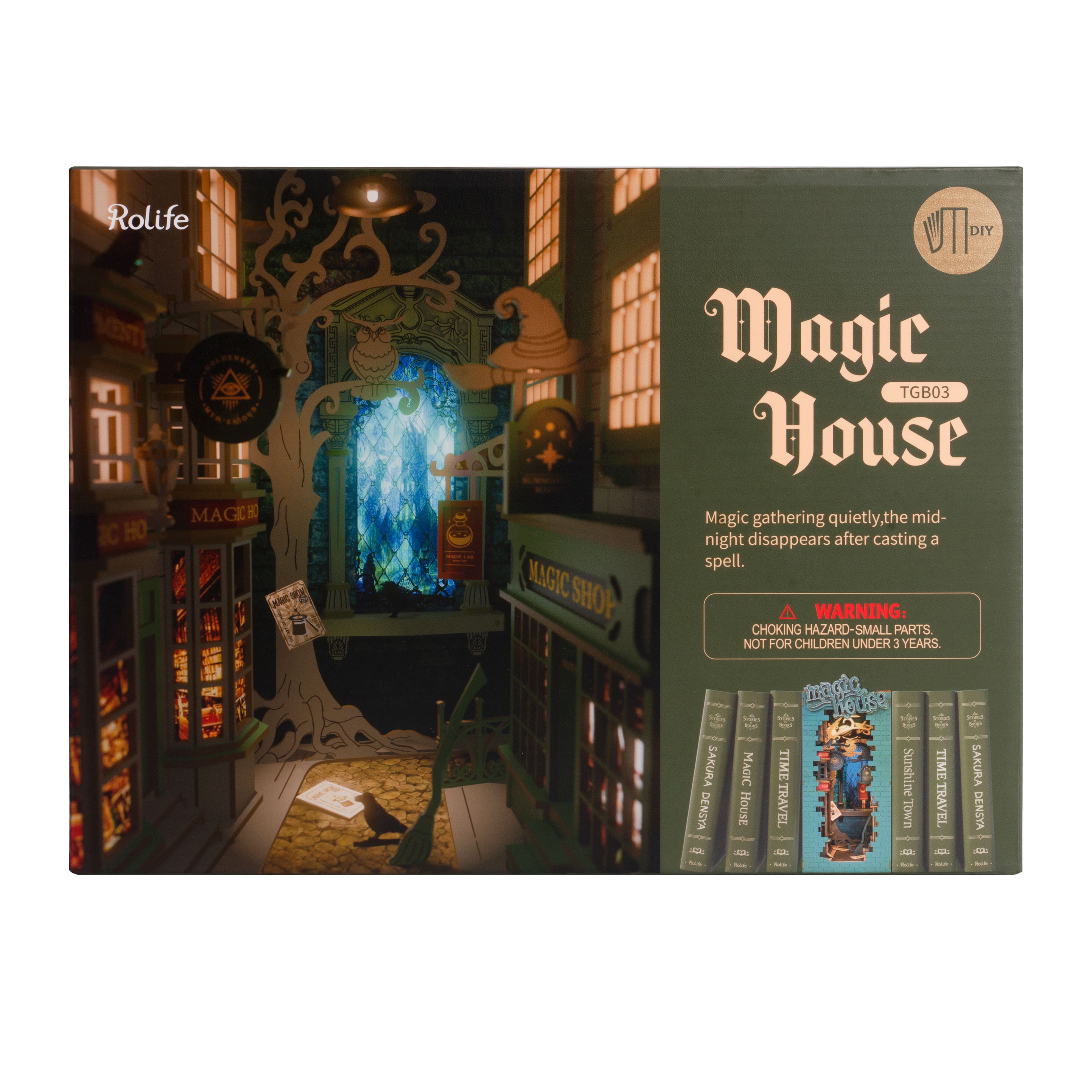 Rolife Magic House Miniature Bookend Kit