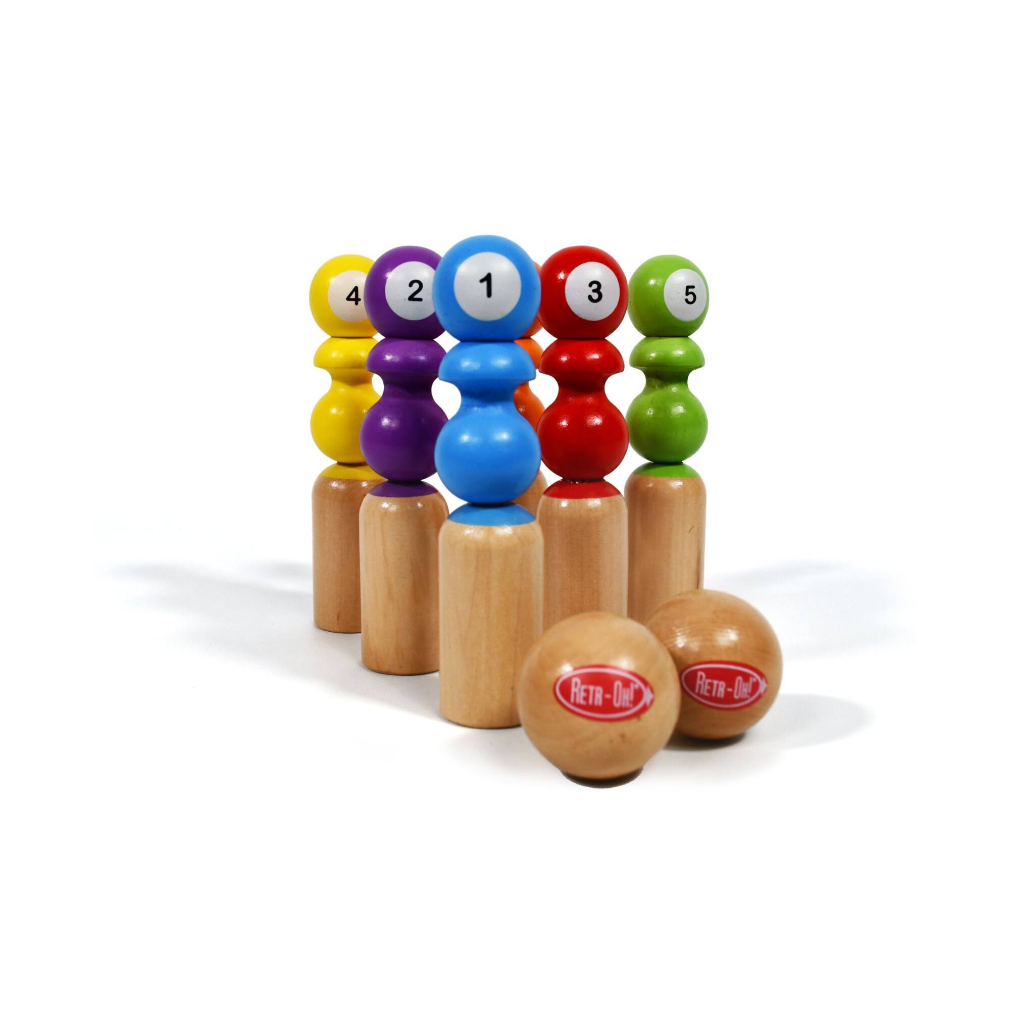 Fun2Give&#xAE; Retr-Oh!&#x2122; Wooden Bowling Game