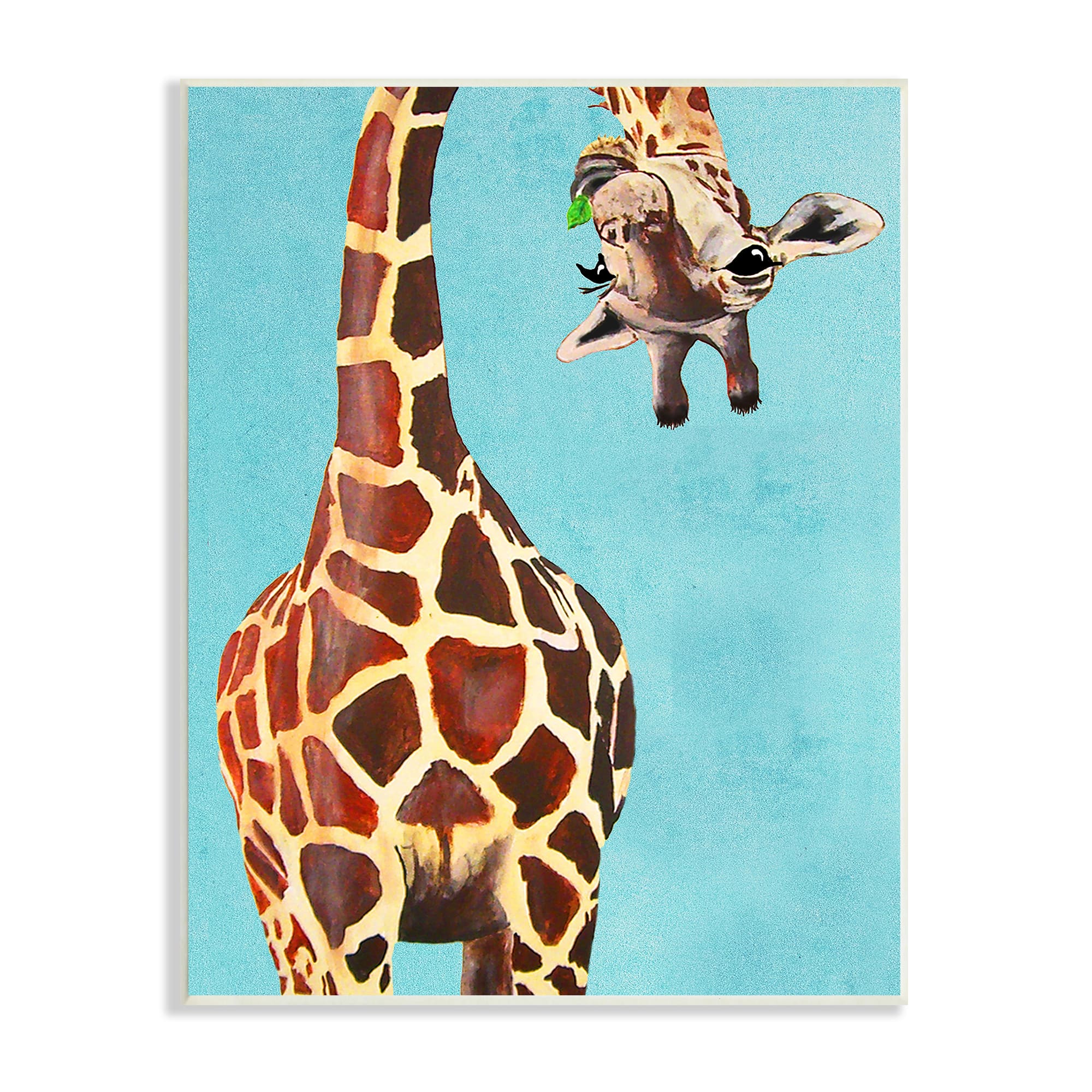 Stupell Industries Curious Giraffe Chewing Leaves, 10" x 15"