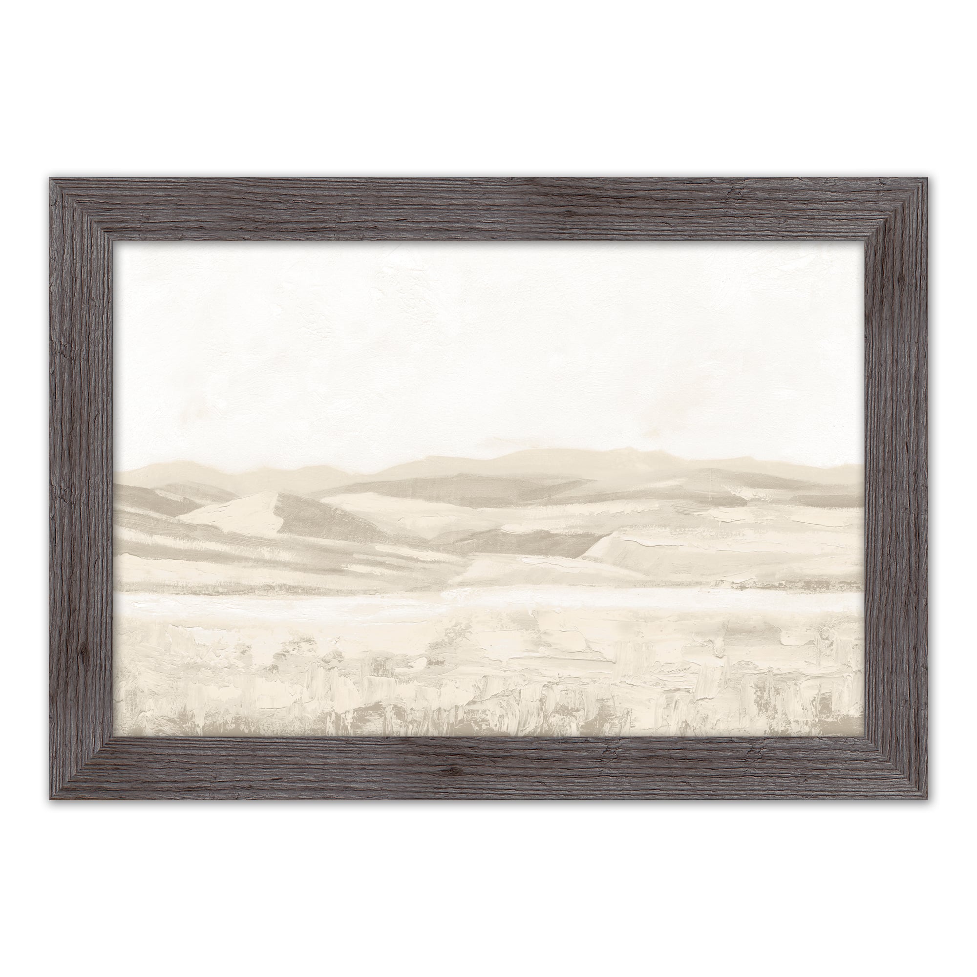 Soft Creamy Landscape Western Framed Print