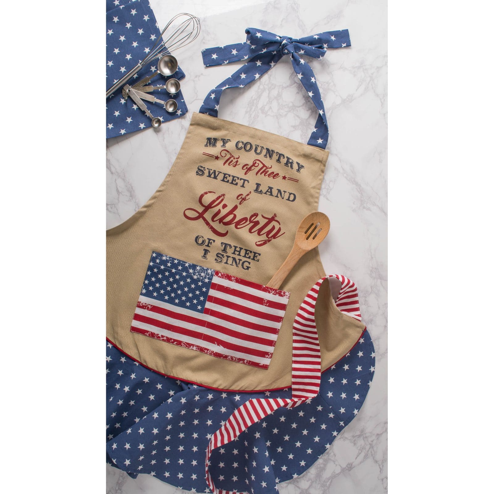 DII&#xAE; Stars &#x26; Stripes Sweet Liberty Ruffle Apron