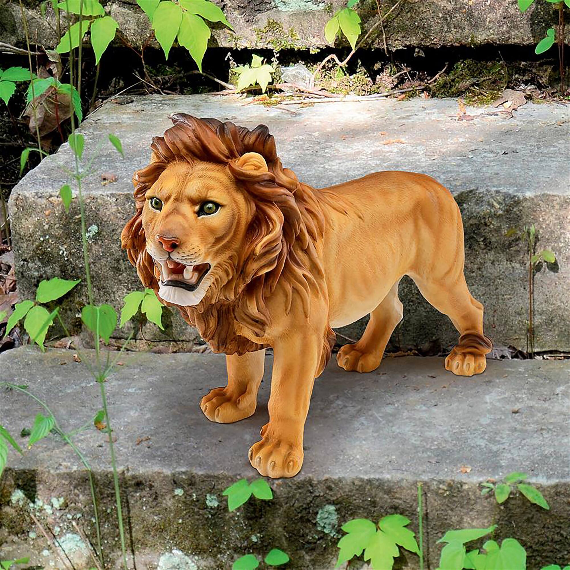 Design Toscano 16.5&#x22; Panthera Lion King Garden Statue