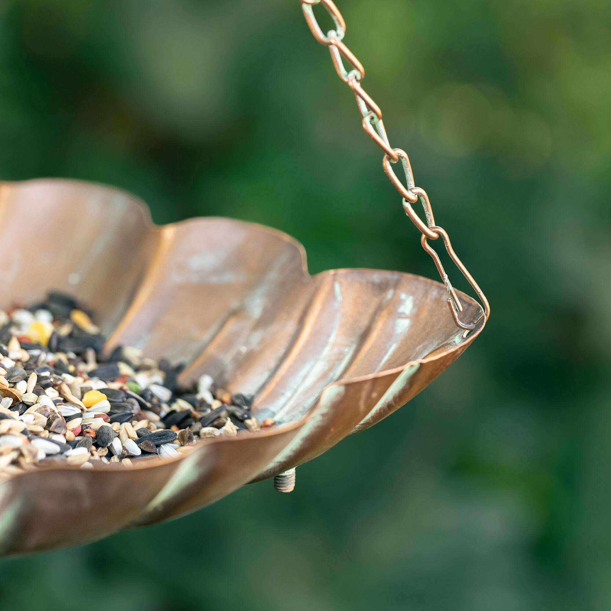 Glitzhome&#xAE; 19.5&#x22; Multi-Functional Faux Copper Patina Finish Bird Feeder