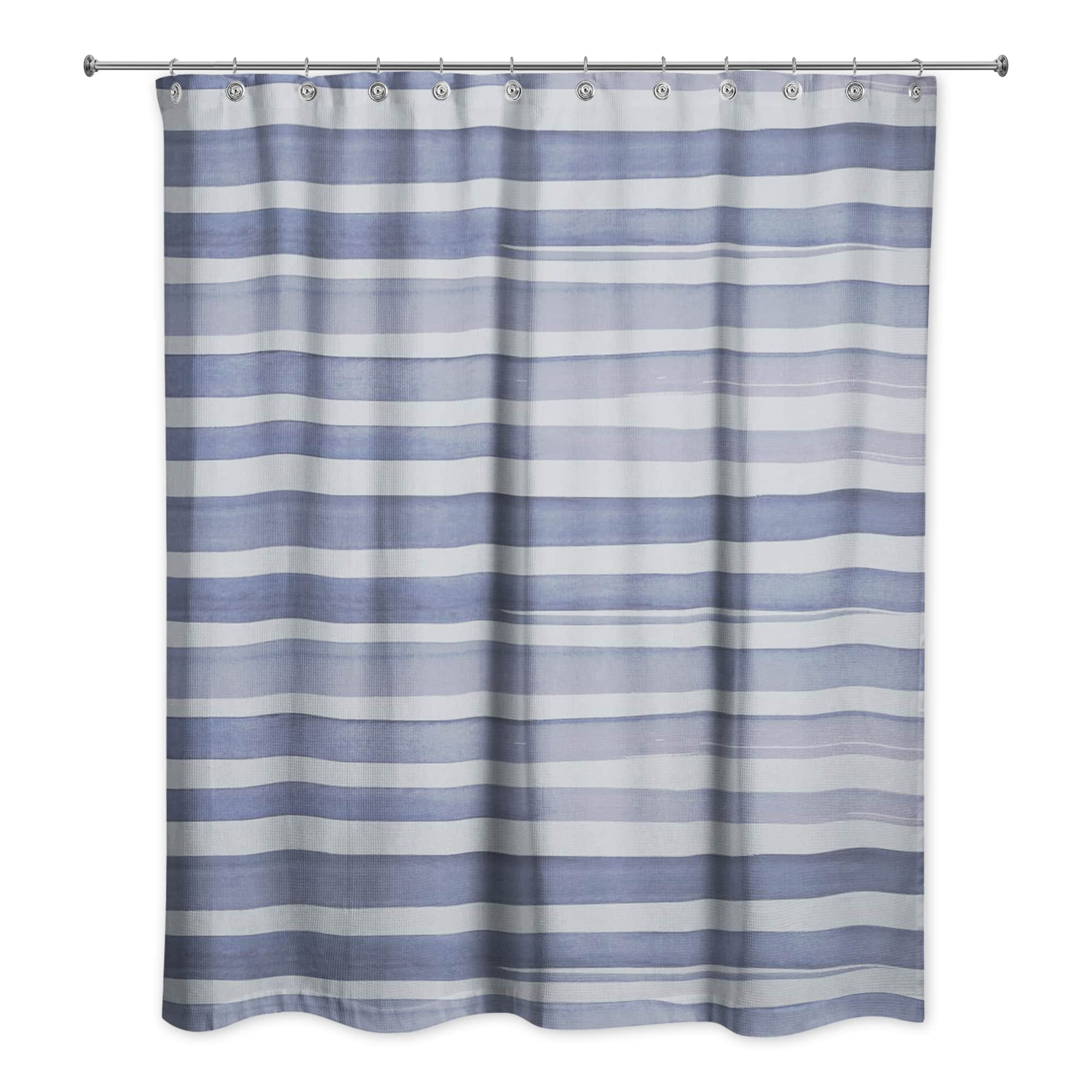 Watercolor Stripes Shower Curtain, 71" x 74"