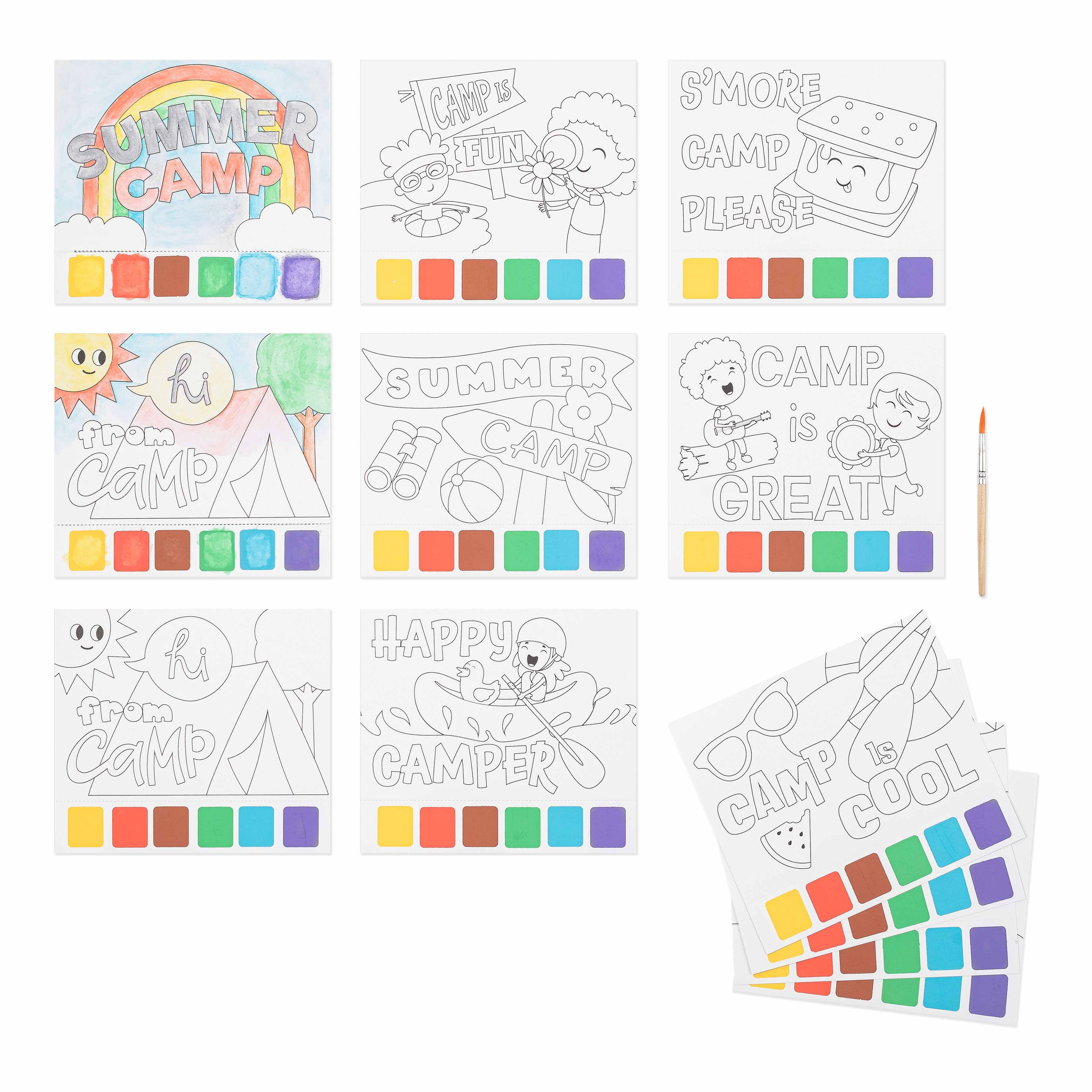 Little Yellow Bicycle&#xAE; Camp Fun Watercolor Postcard Kit