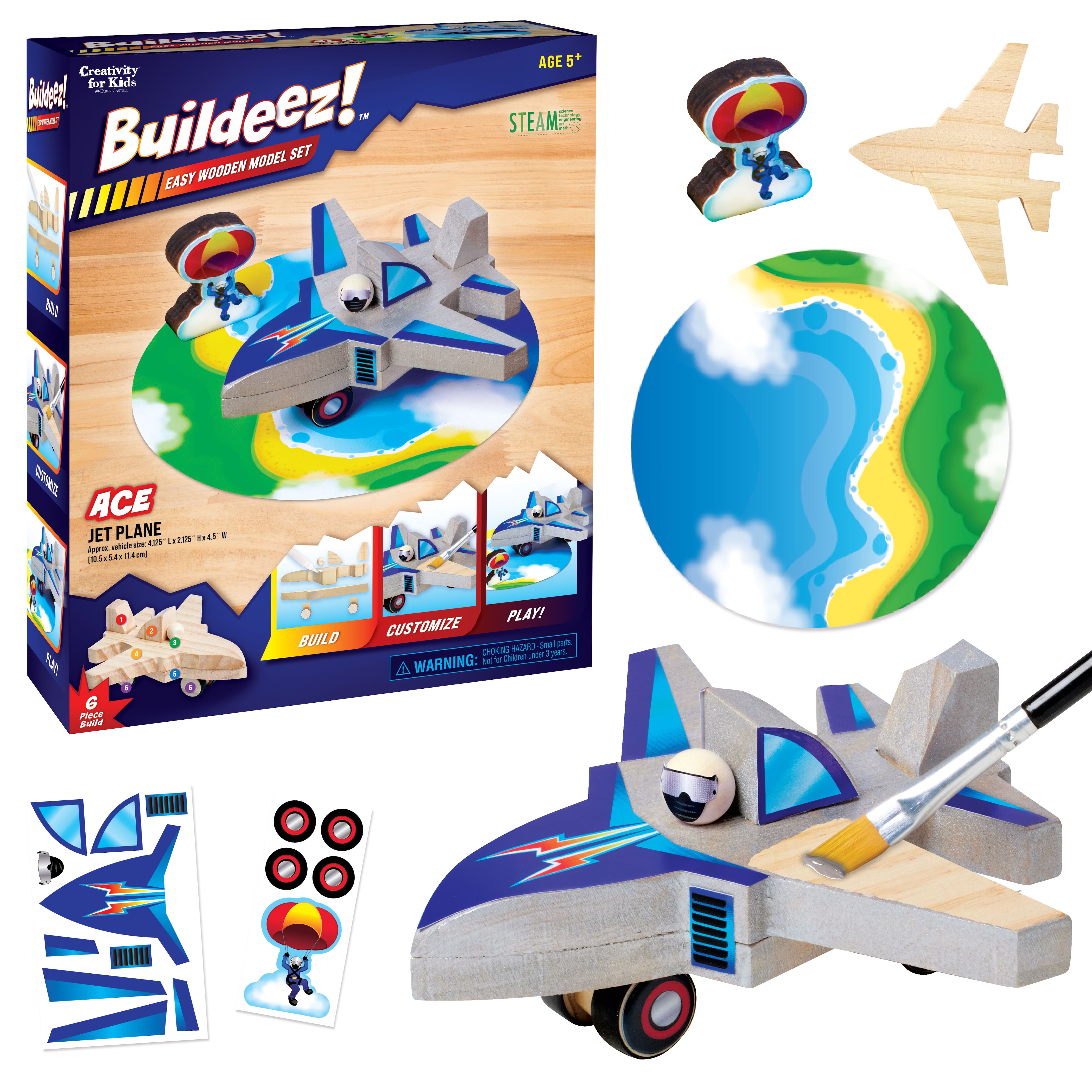 Creativity for Kids® Buildeez!™ Ace Jet Plane Wooden Model Set