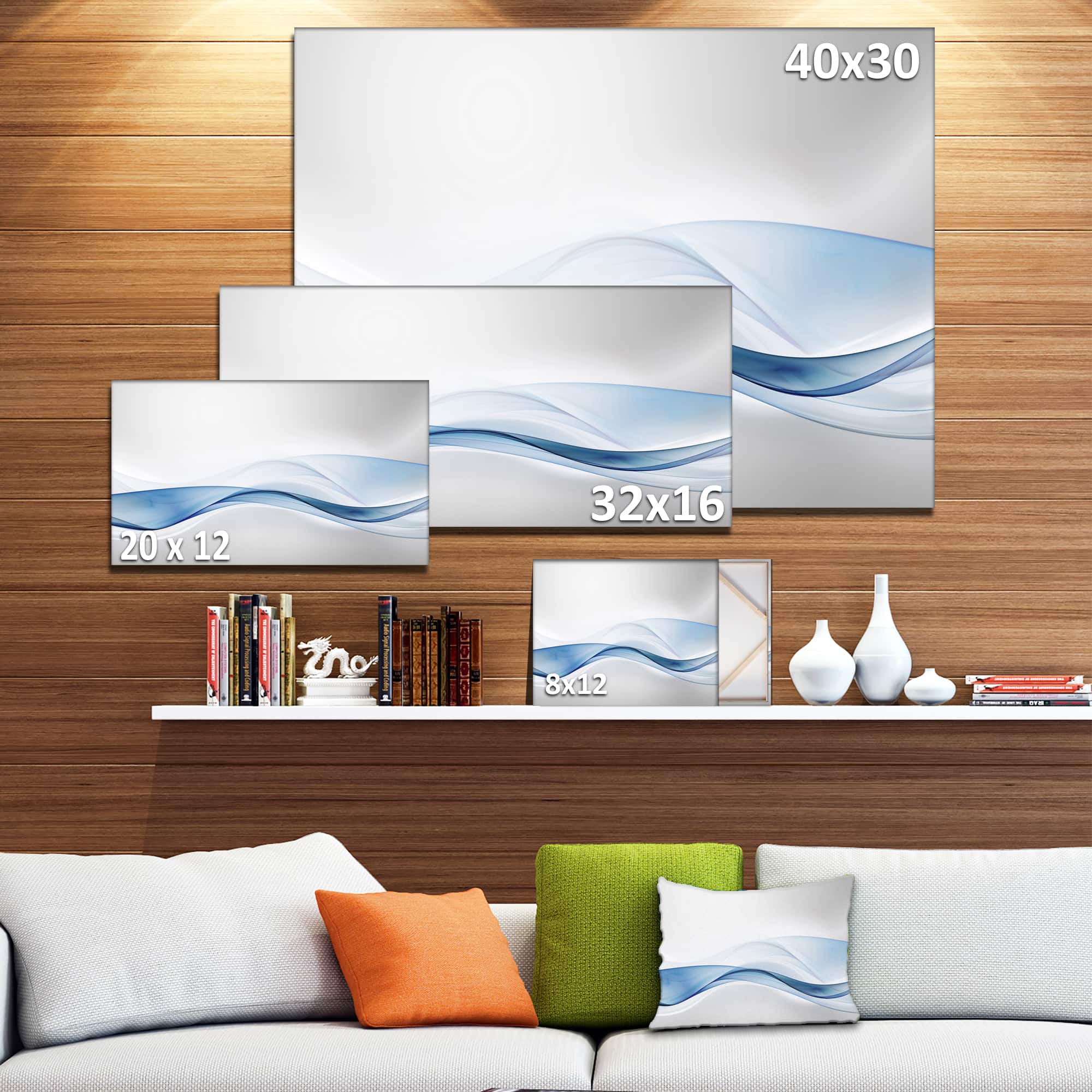 Designart - 3D Wave of Water Splash - Abstract Canvas art print