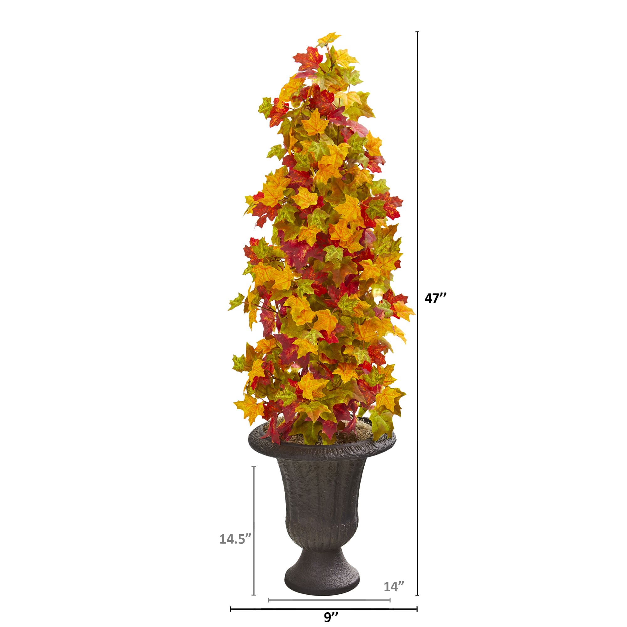 4ft. Autumn Maple Tree in Decorative Brown Urn