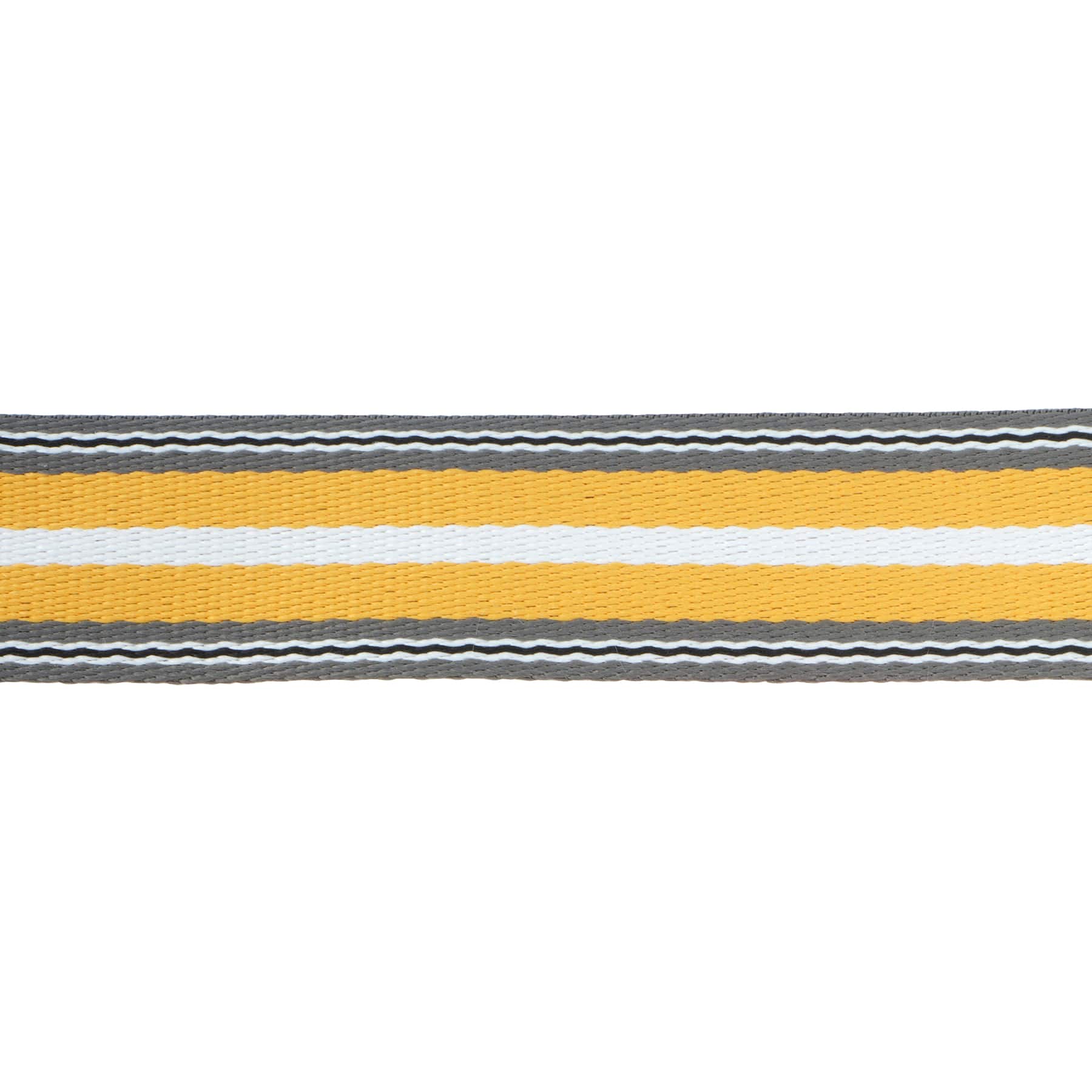 1.5&#x22; Yellow &#x26; Gray Stripes Belting Ribbon by Celebrate It&#xAE;