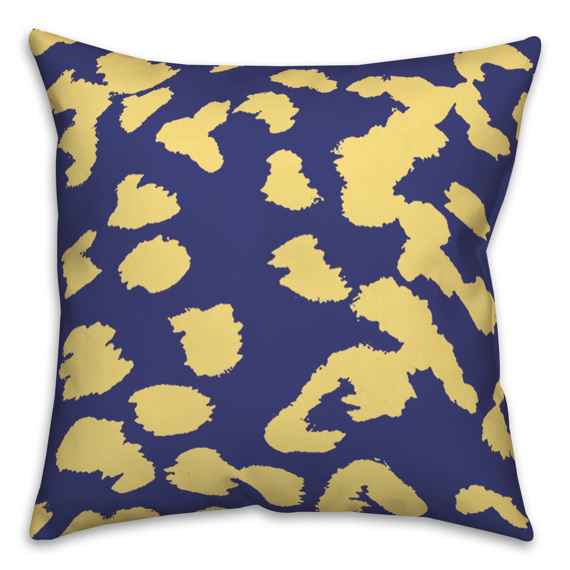 18" x 18" Leopard Print Indoor/Outdoor Throw Pillow