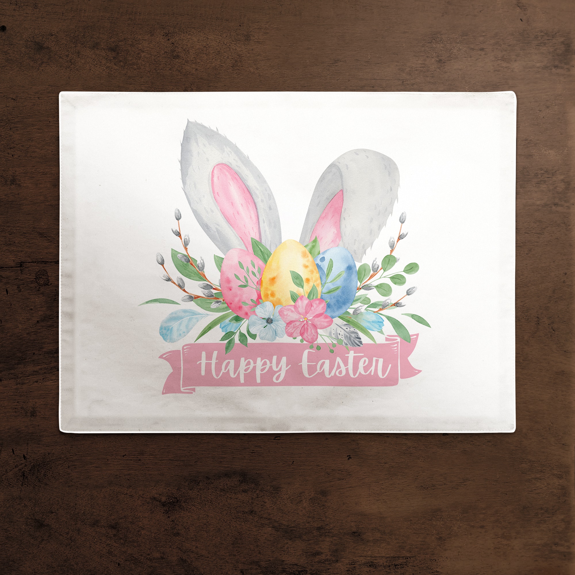 Happy Easter Banner 14&#x22; x 18&#x22; Poly Twill Placemat