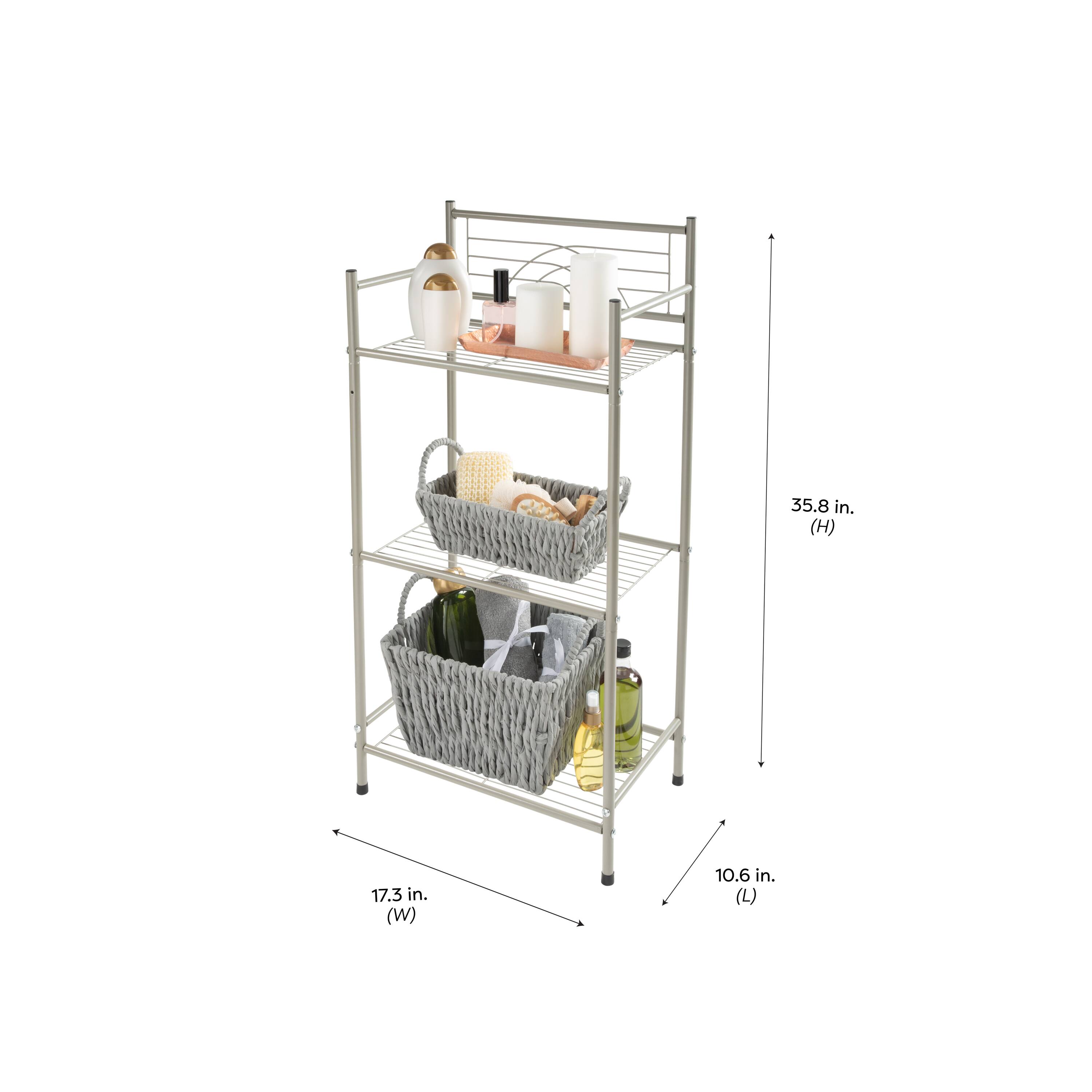 Bath Bliss Satin Nickel Bronze 3-Tier Storage Shelf | Michaels