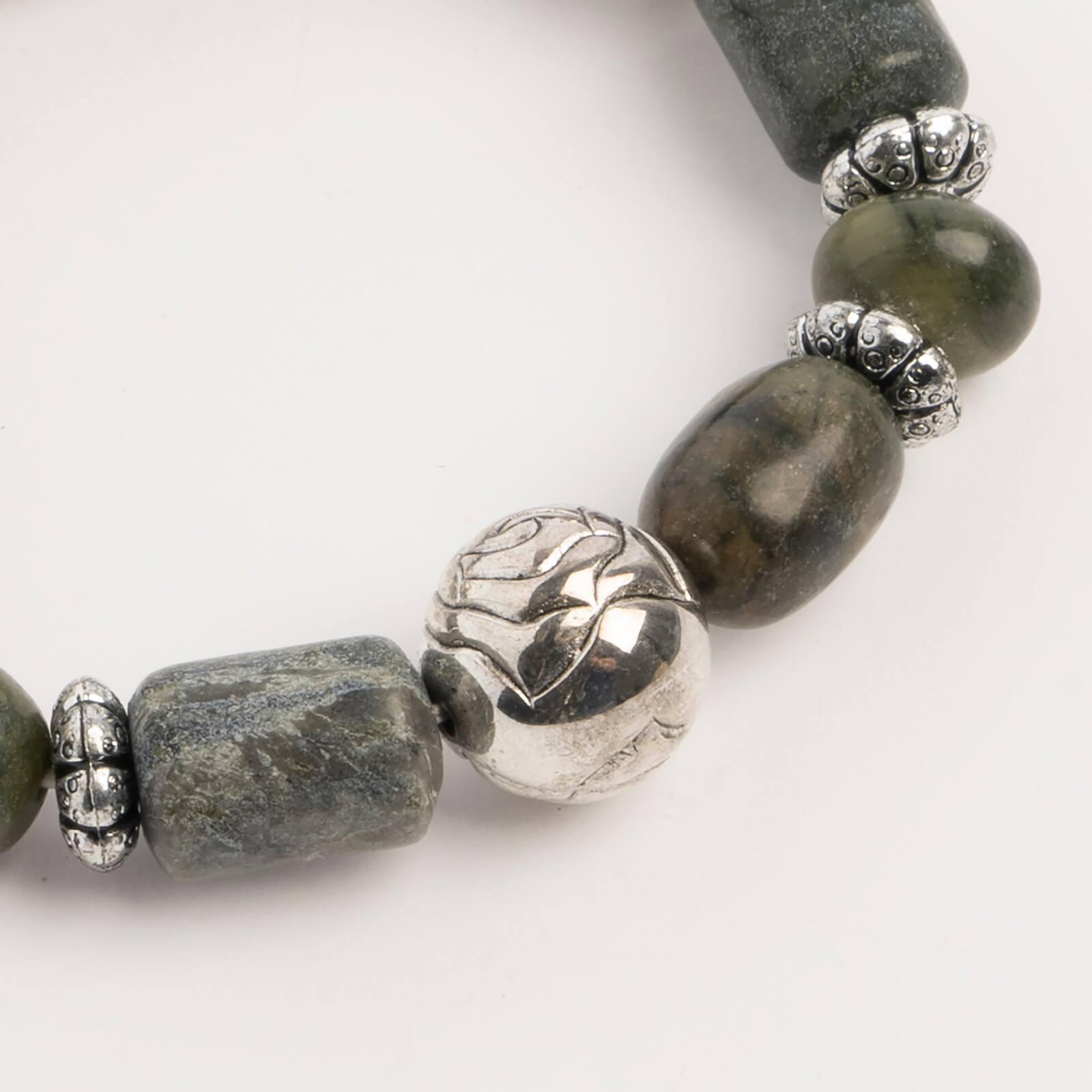 John Bead New Jade No.85 Natural Stone Stretch Bracelet
